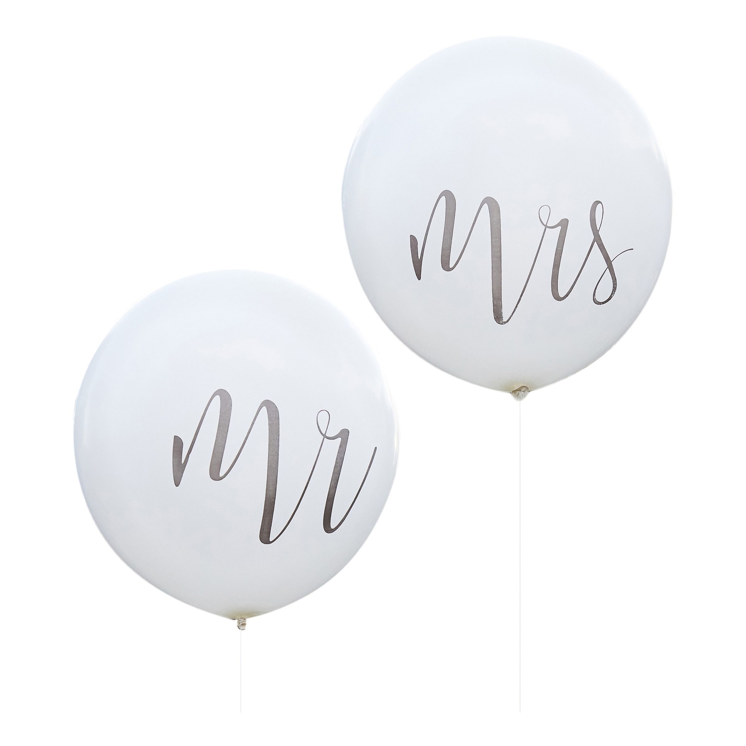 Läs mer om Gigantiska Ballonger Mr & Mrs Vita
