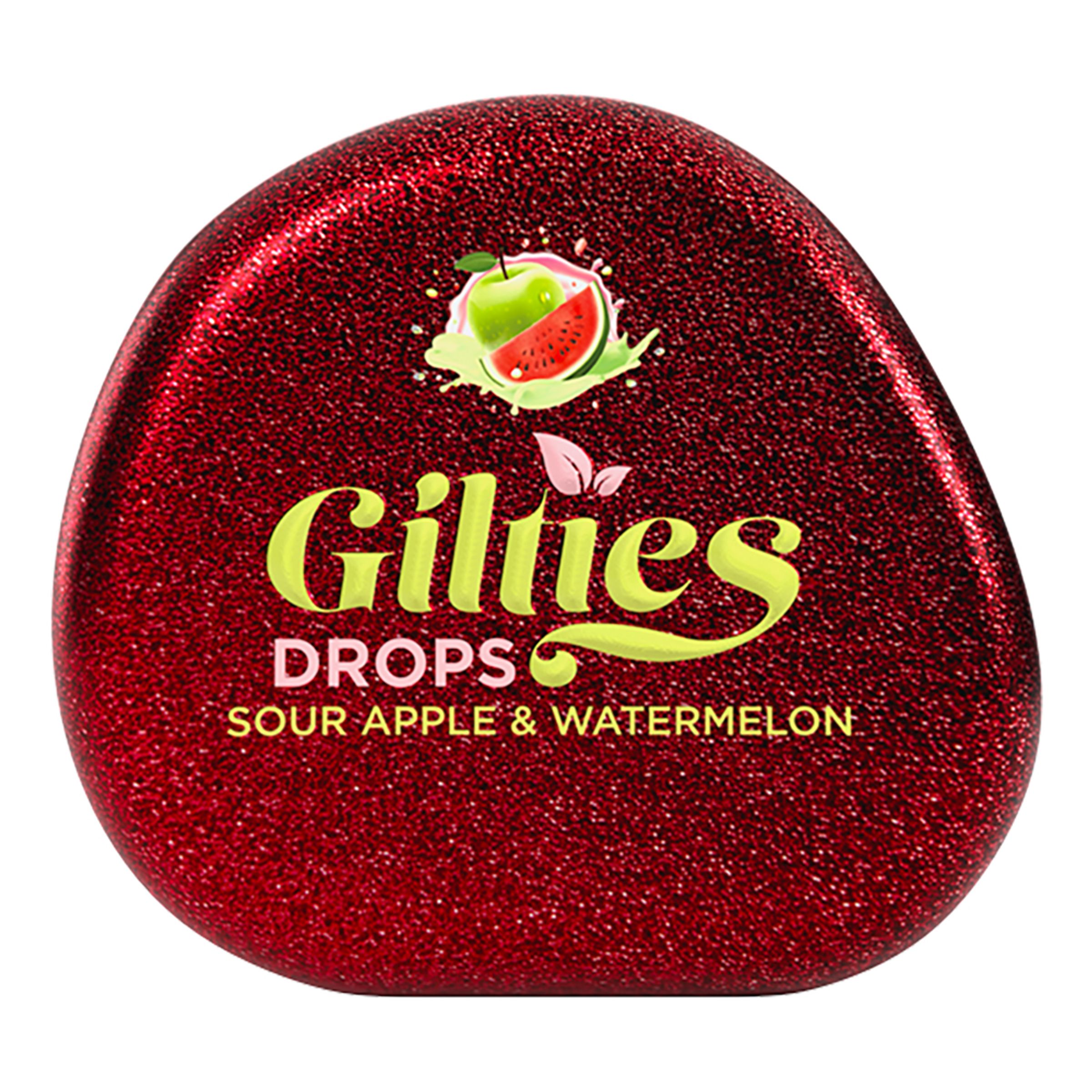 Läs mer om Gilties Drops Sour Apple & Watermelon - 90 gram