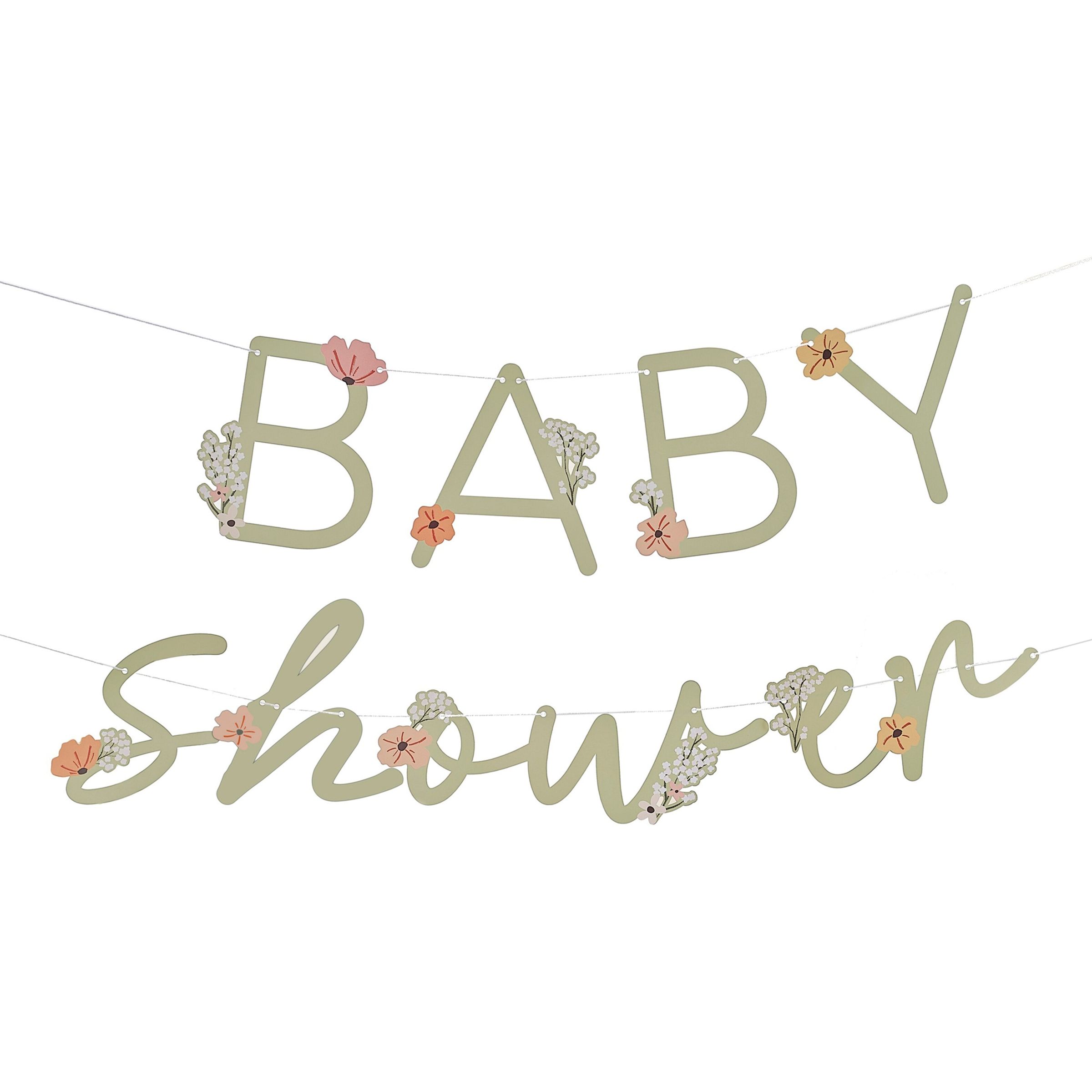 Läs mer om Girlang Baby Shower Floral