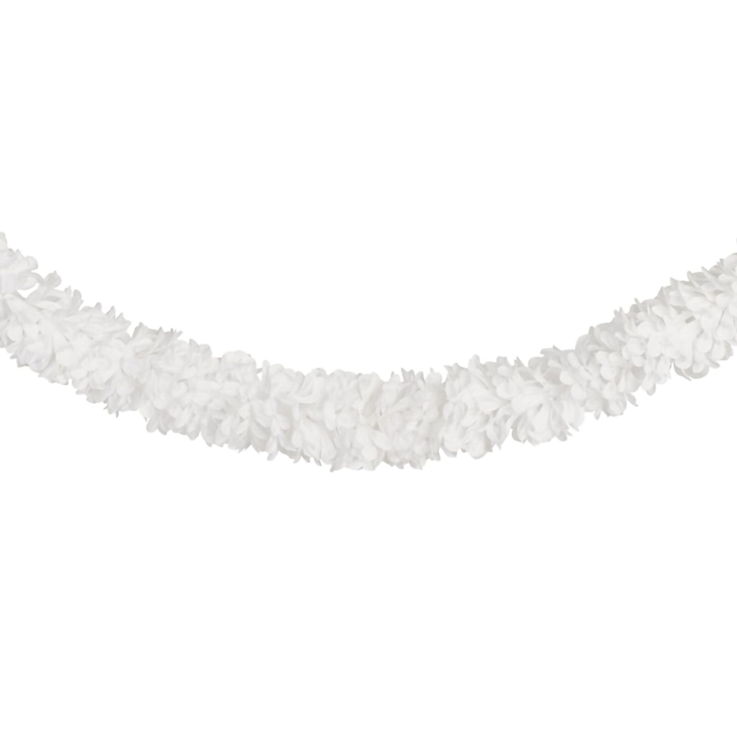 Girlang Blommor Vit | Hem - Festartiklar - Festdekoration - Girlanger | Pryloteket