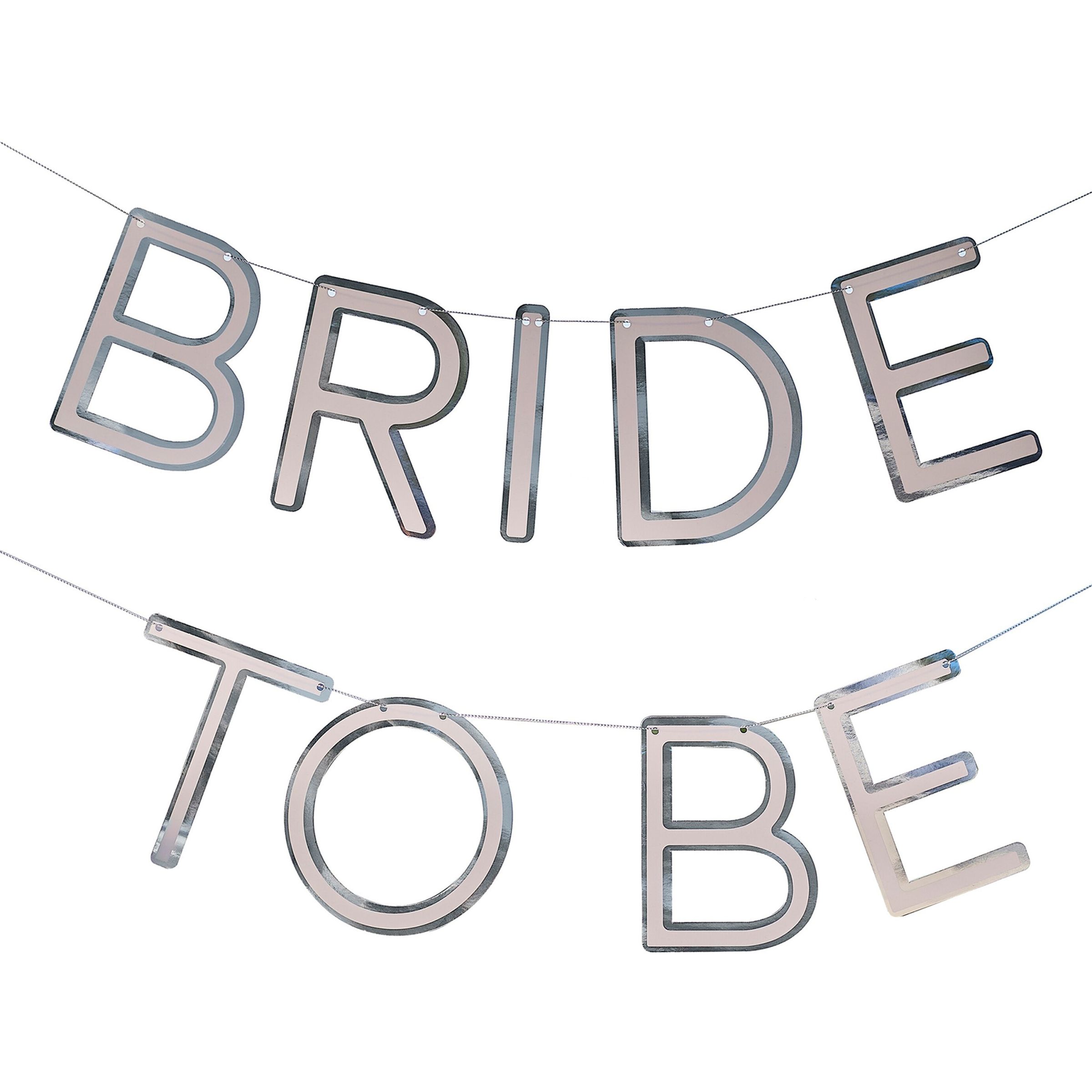 Girlang Bride to Be Silver | Hem - Festartiklar - Festdekoration - Girlanger | Maskeradspecialisten