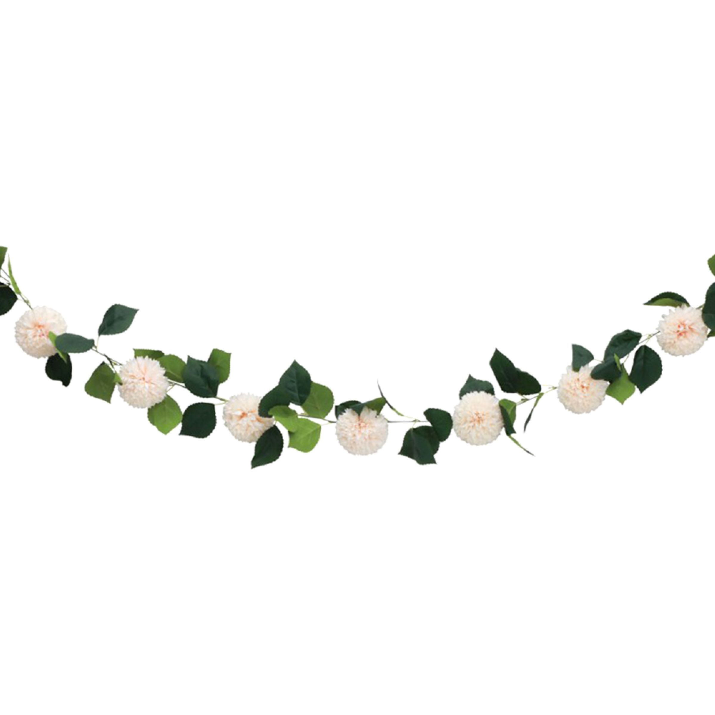 Girlang Dahlia Ivory | Hem - Festartiklar - Festdekoration - Girlanger | Maskeradspecialisten