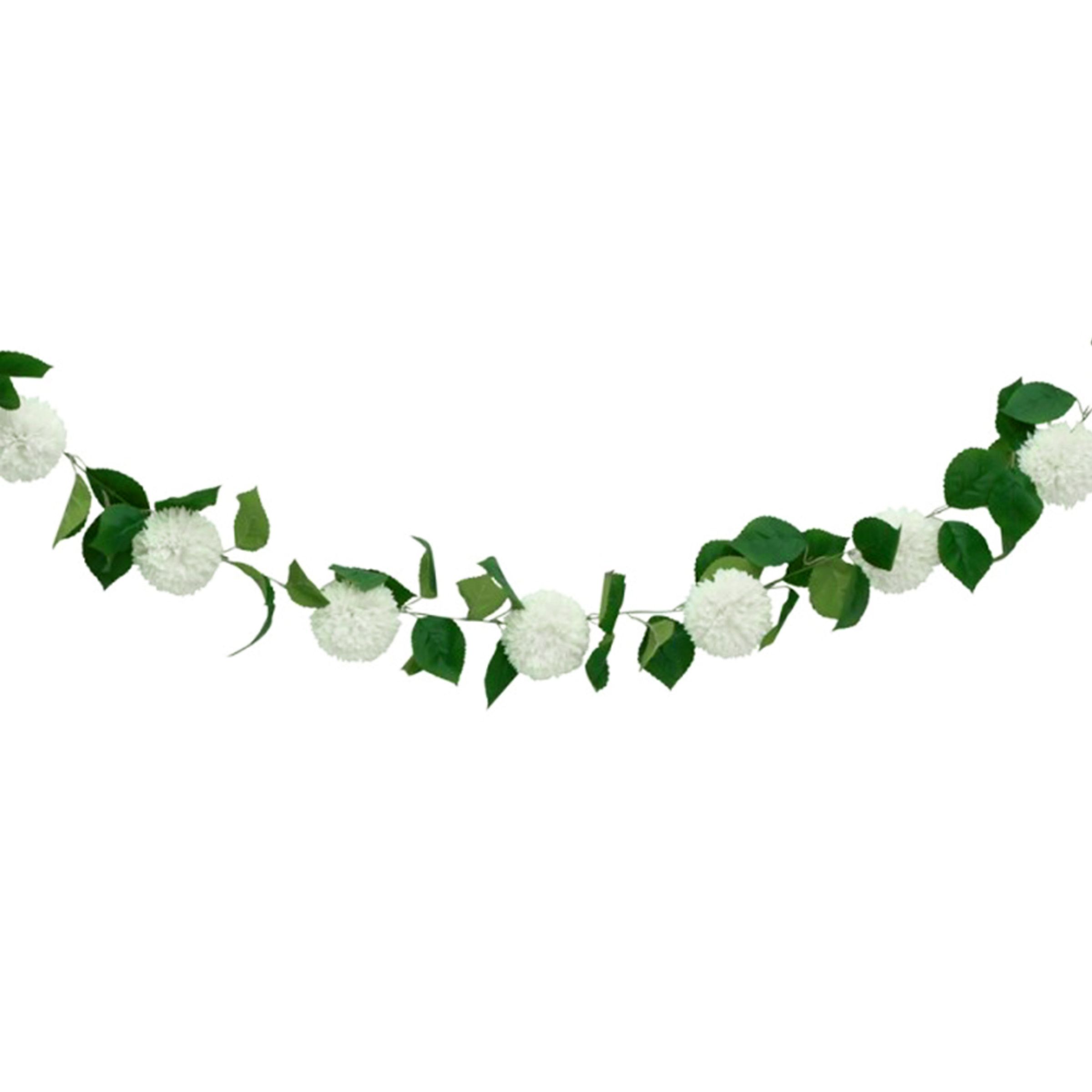 Girlang Dahlia Vit | Hem - Festartiklar - Festdekoration - Girlanger | Maskeradspecialisten