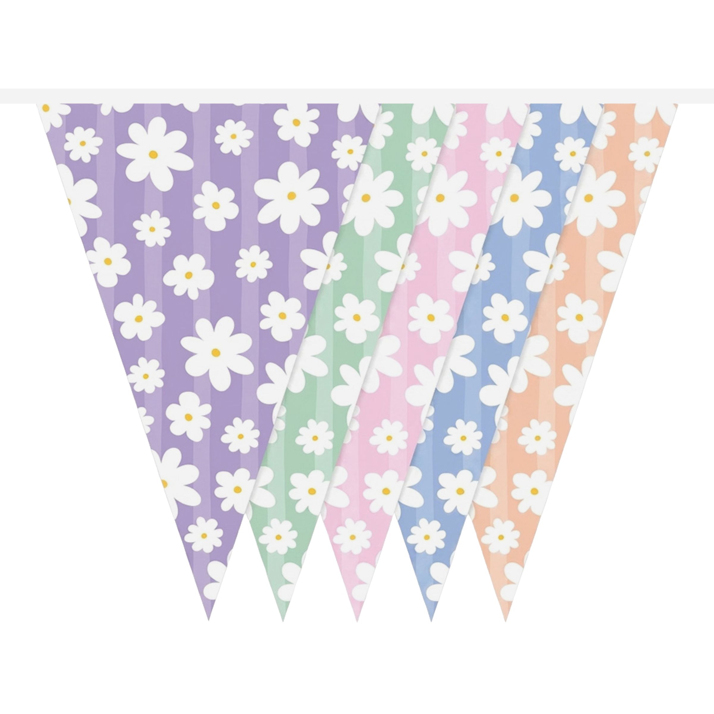Girlang Daisy Blommor Pastell | Hem - Festartiklar - Festdekoration - Girlanger | Pryloteket