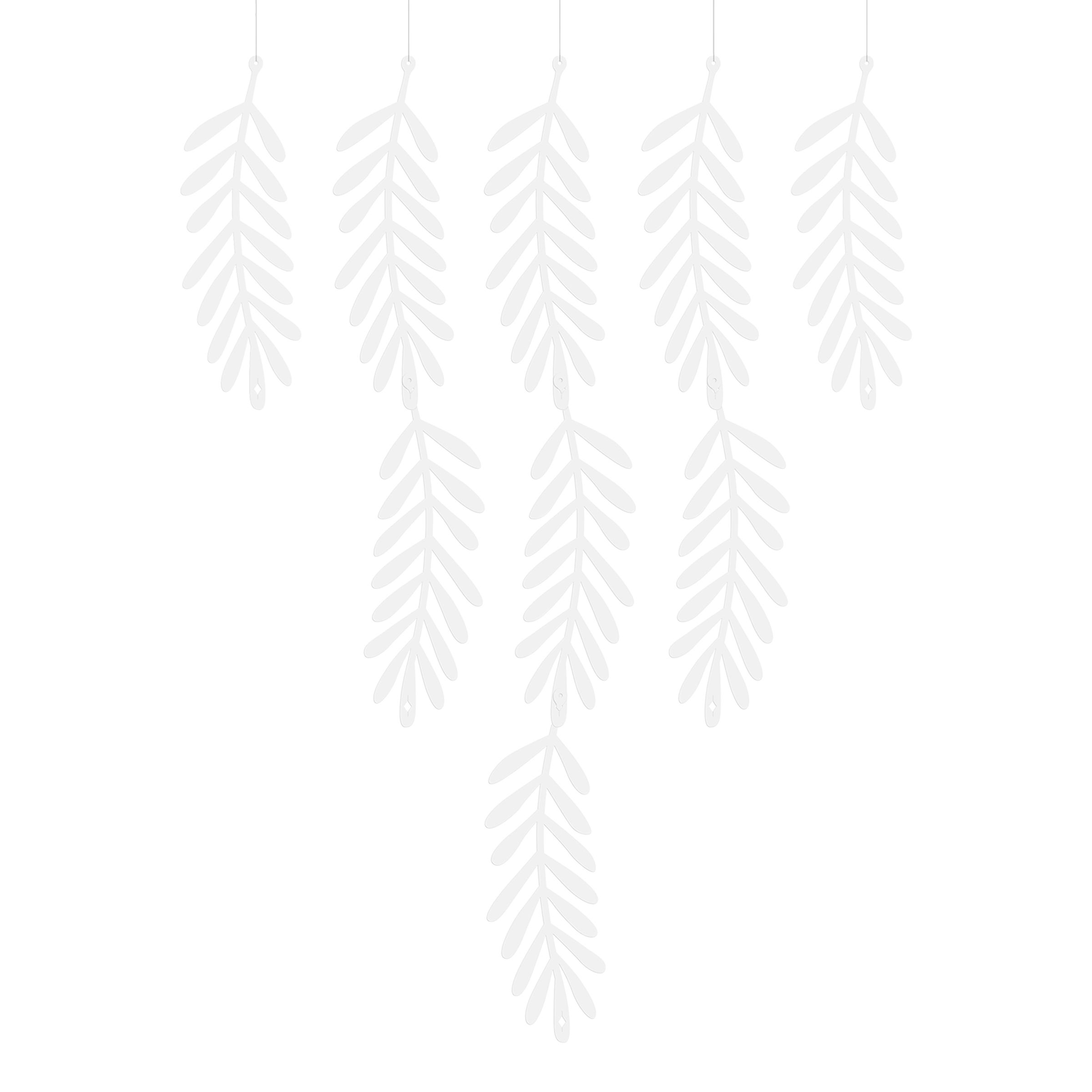 Girlang Grenar Vit | Hem - Festartiklar - Festdekoration - Girlanger | Party Outlet