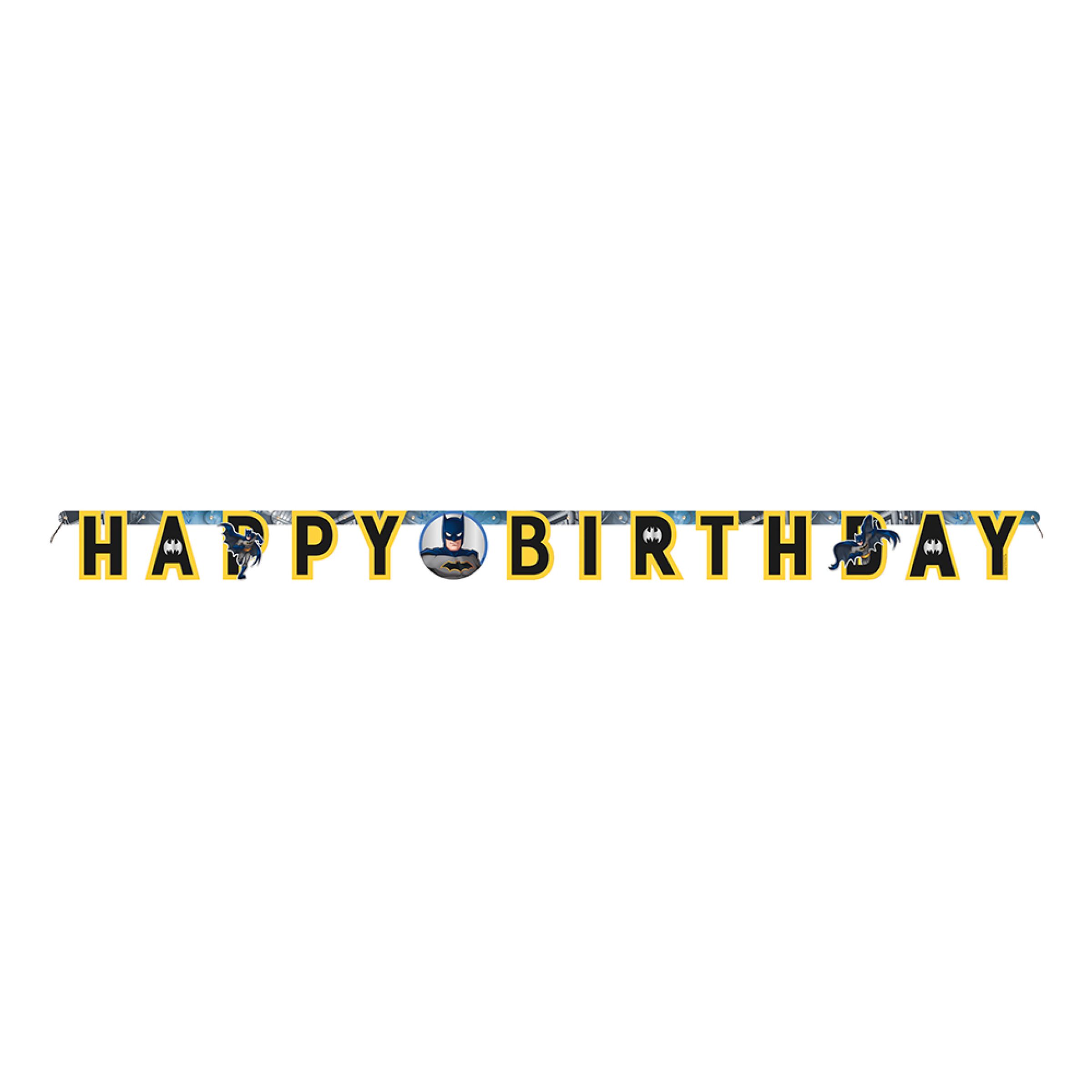 Girlang Happy Birthday Batman | Hem - Festartiklar - Festdekoration - Girlanger | Pryloteket