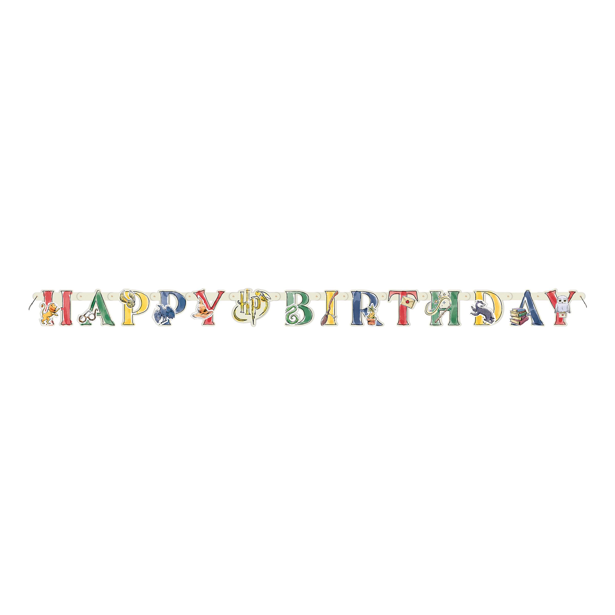 Girlang Happy Birthday Harry Potter | Hem - Festartiklar - Festdekoration - Girlanger | Party Outlet