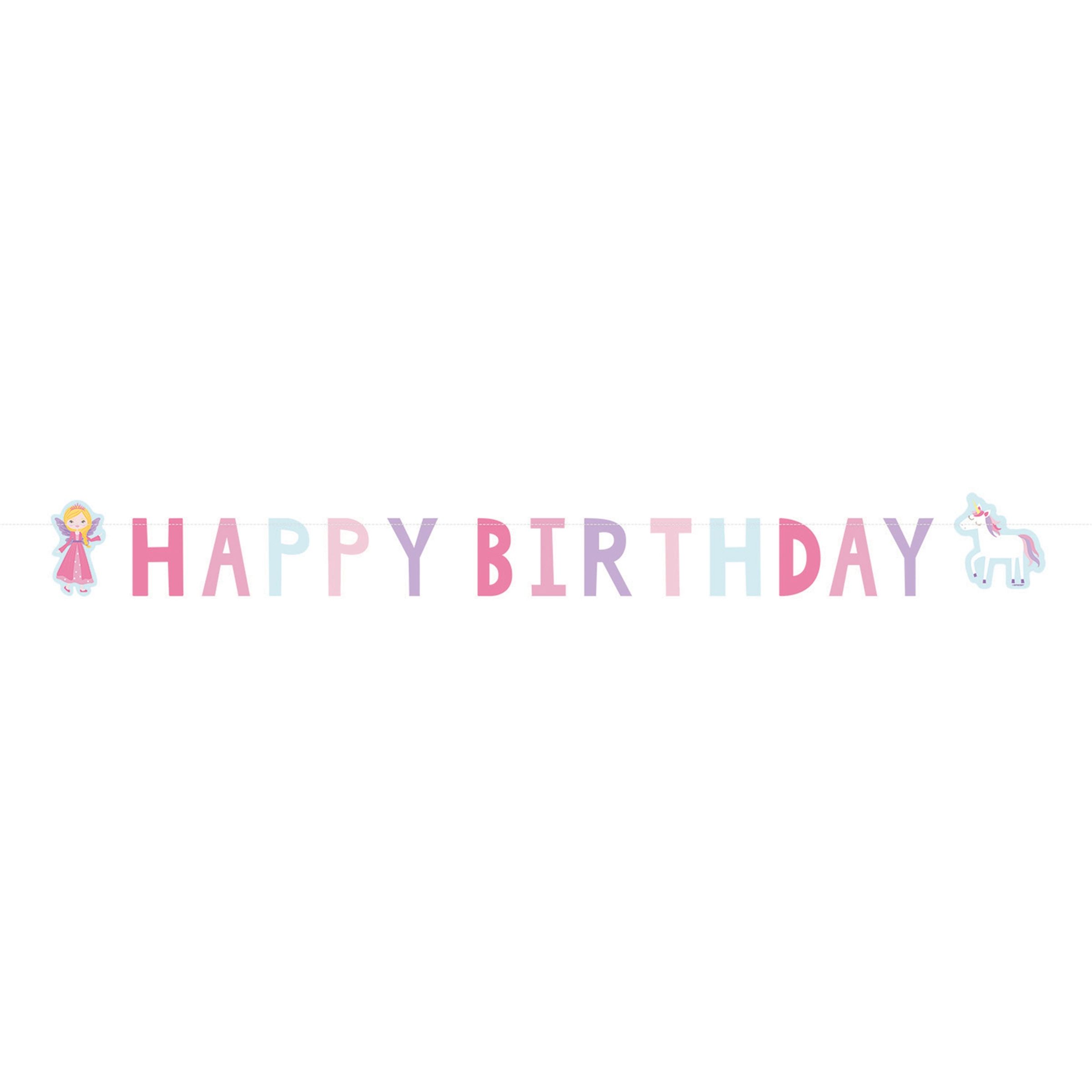 Läs mer om Girlang Happy Birthday Prinsessa