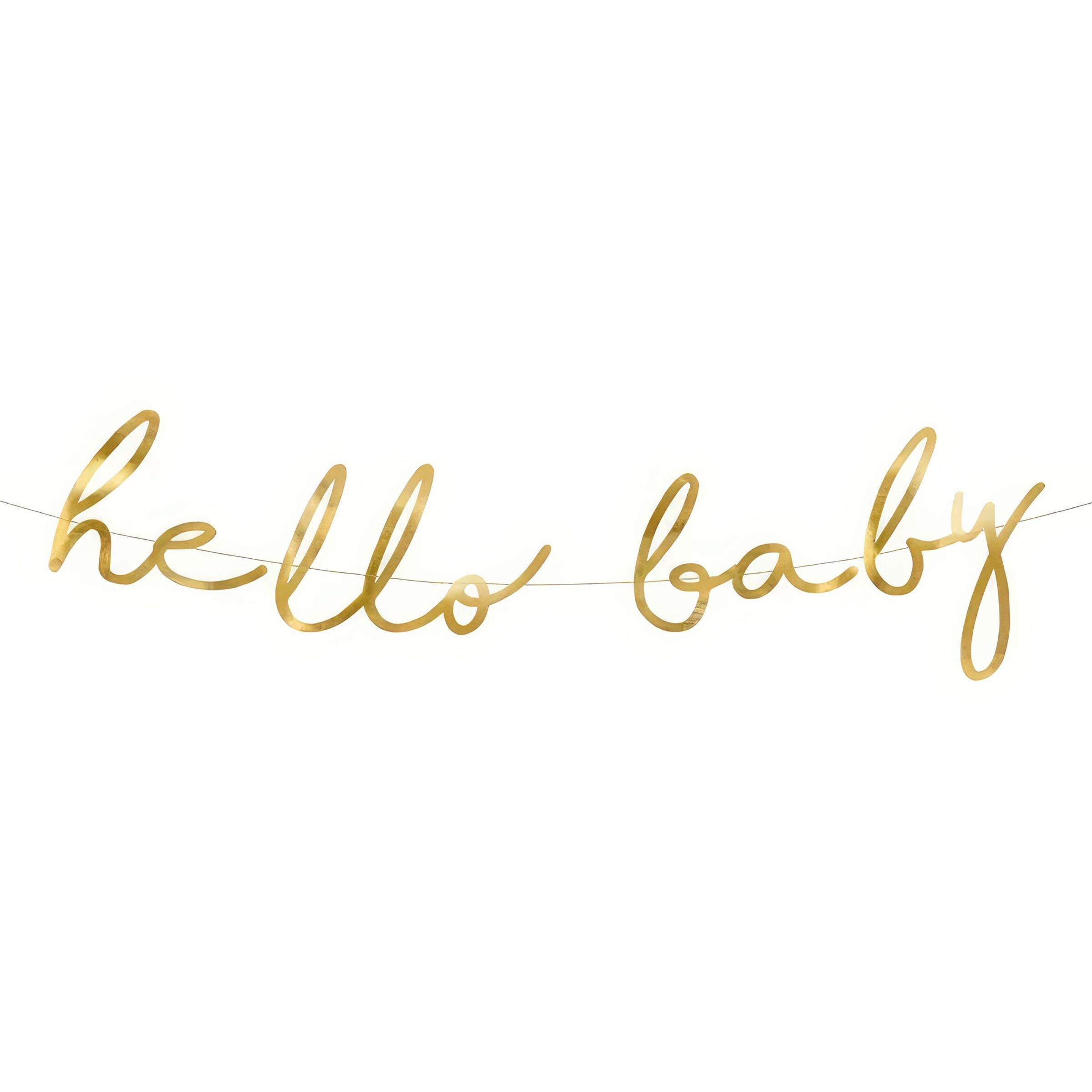 Girlang Hello Baby Guld Metallic