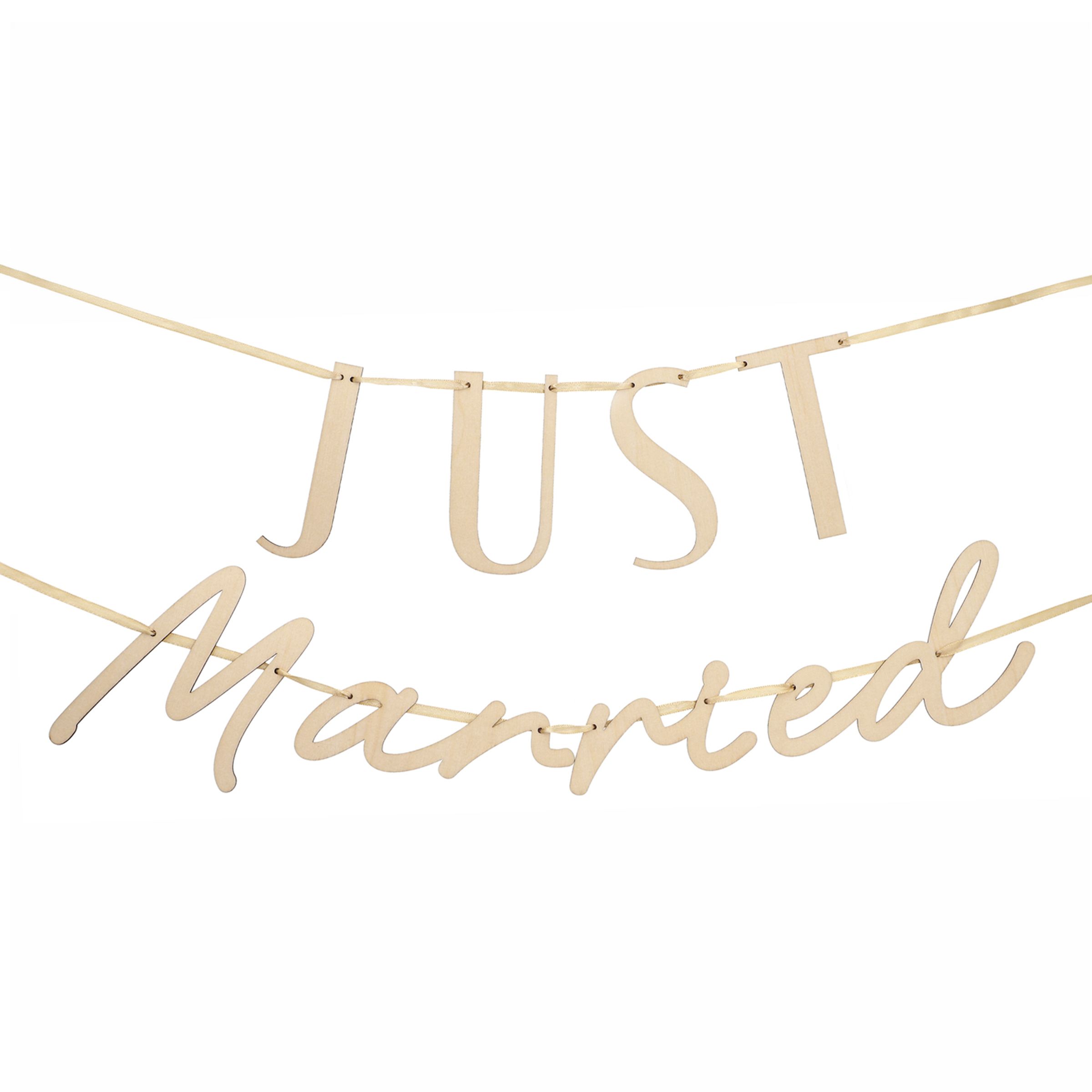 Guirlande Just Married i Træ