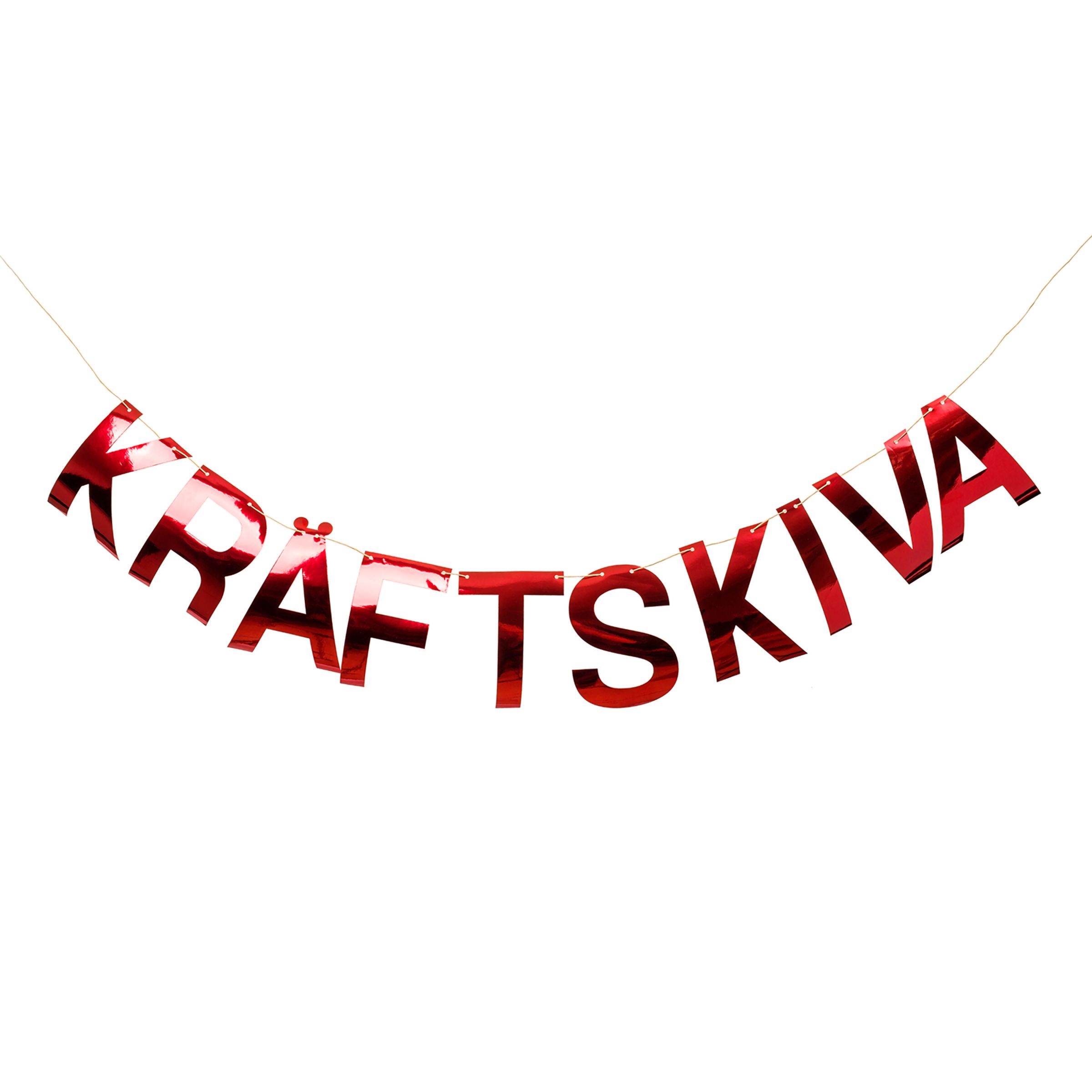 Girlang Kräftskiva Röd