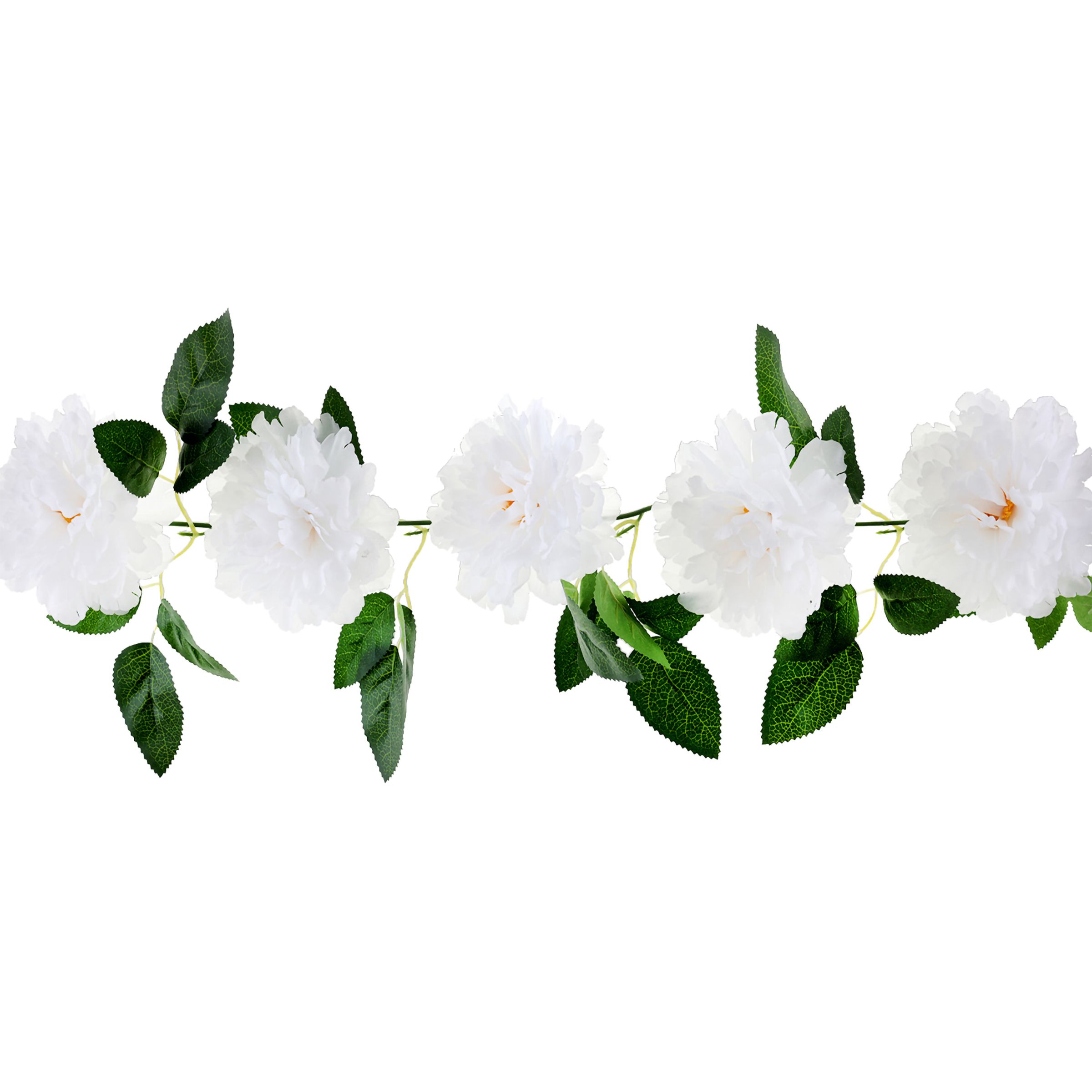 Guirlande Pæoner Hvid