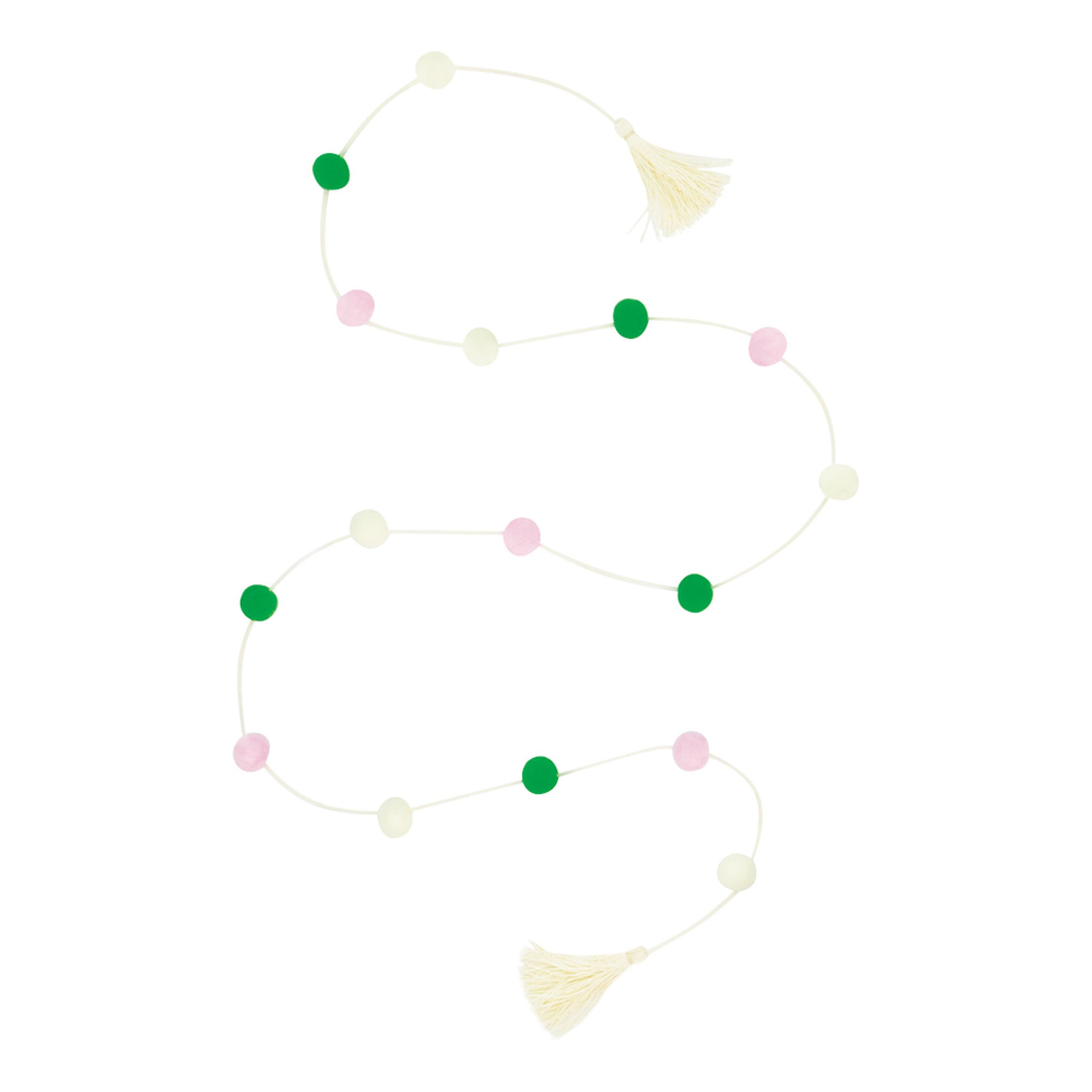 Girlang Pom Pom Pastell | Hem - Festartiklar - Festdekoration - Girlanger | Pryloteket