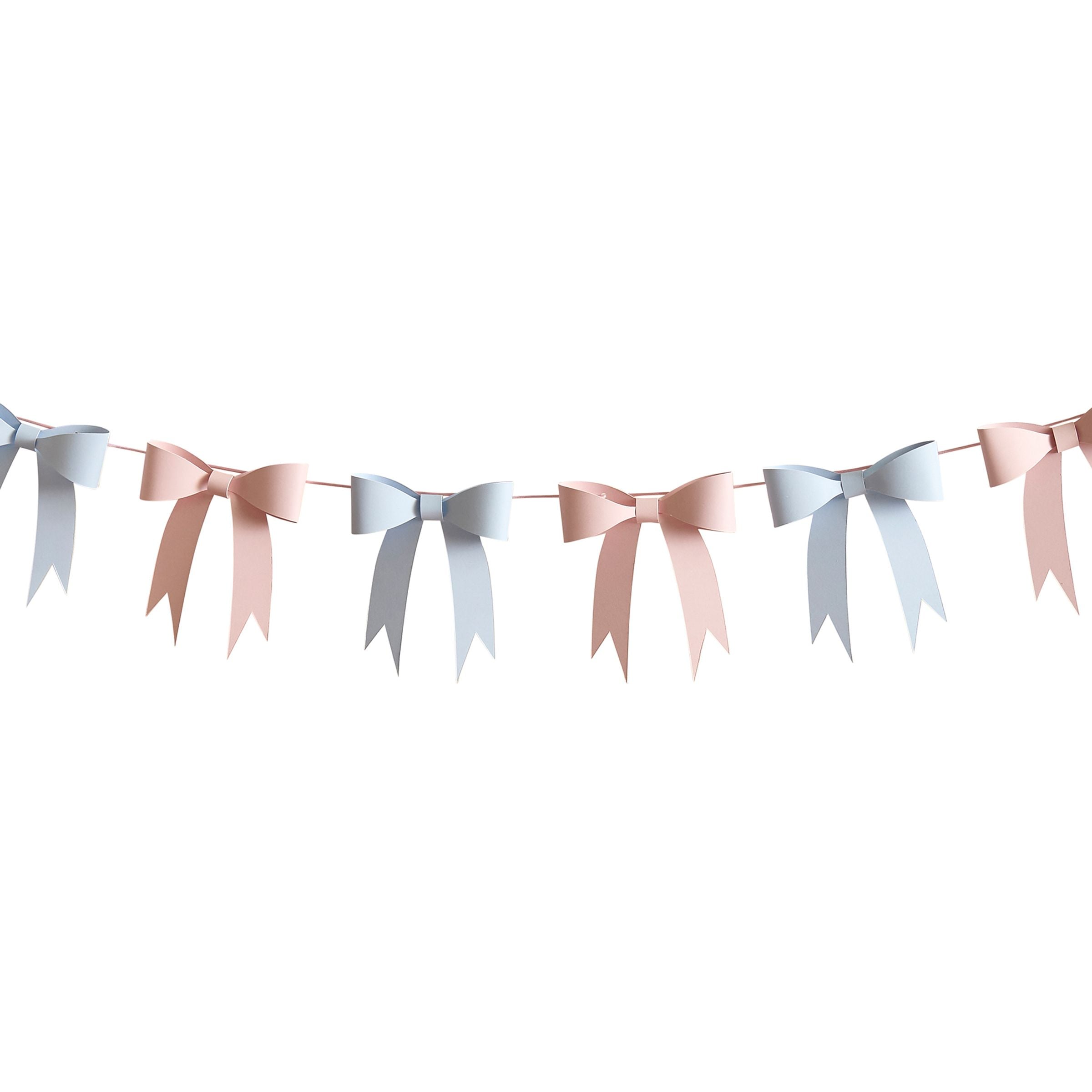 Girlang Rosett Blå/Rosa | Hem - Festartiklar - Festdekoration - Girlanger | Pryloteket