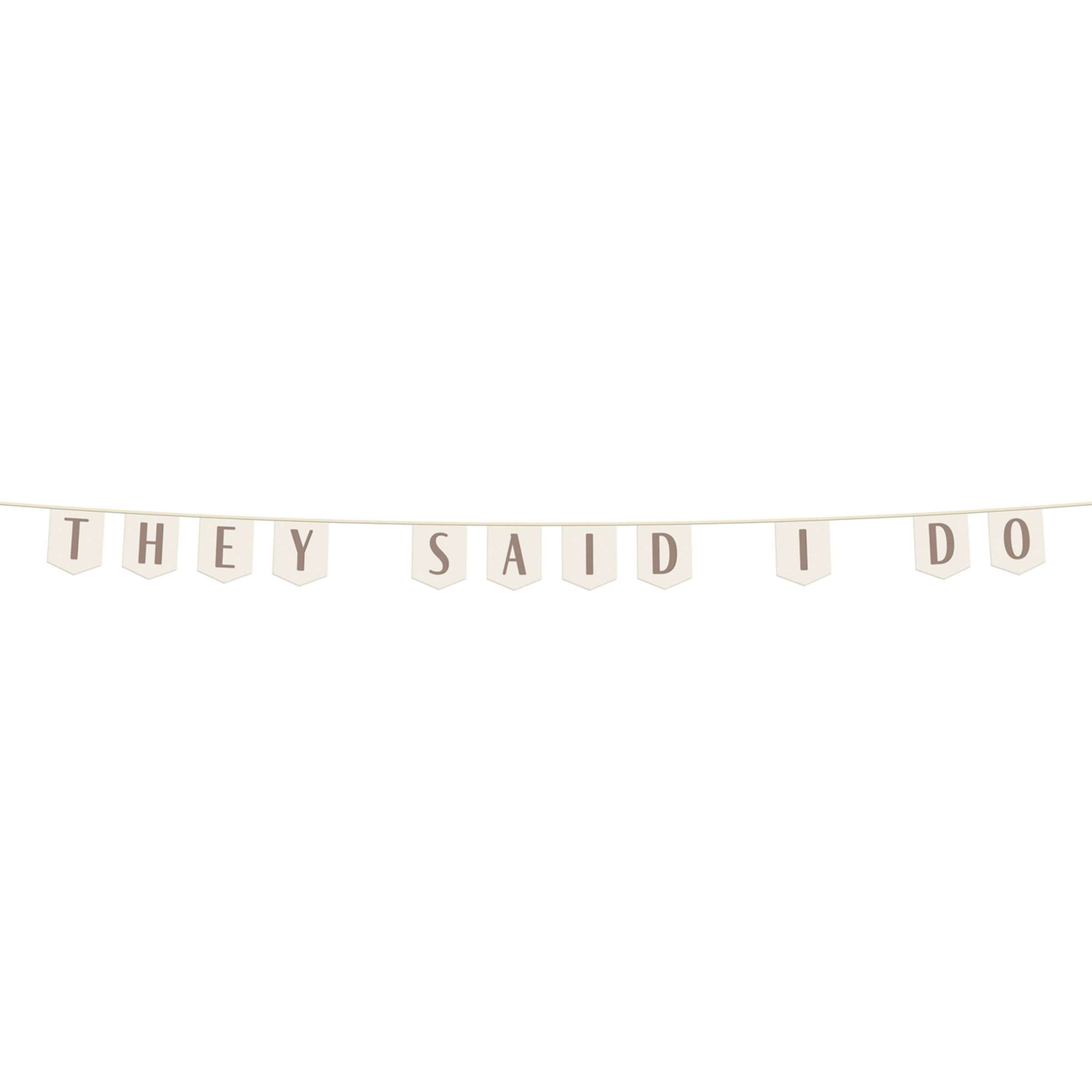 Girlang They Said I Do | Hem - Festartiklar - Festdekoration - Girlanger | Maskeradspecialisten