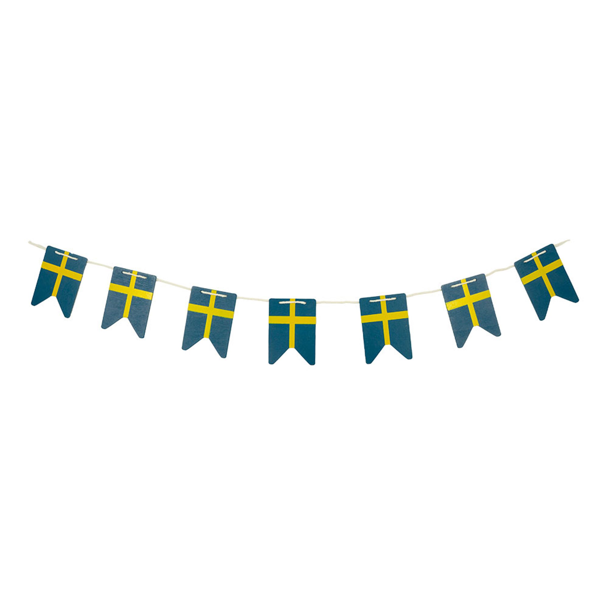 Läs mer om Trägirlang Svenska Flaggor - 1-pack