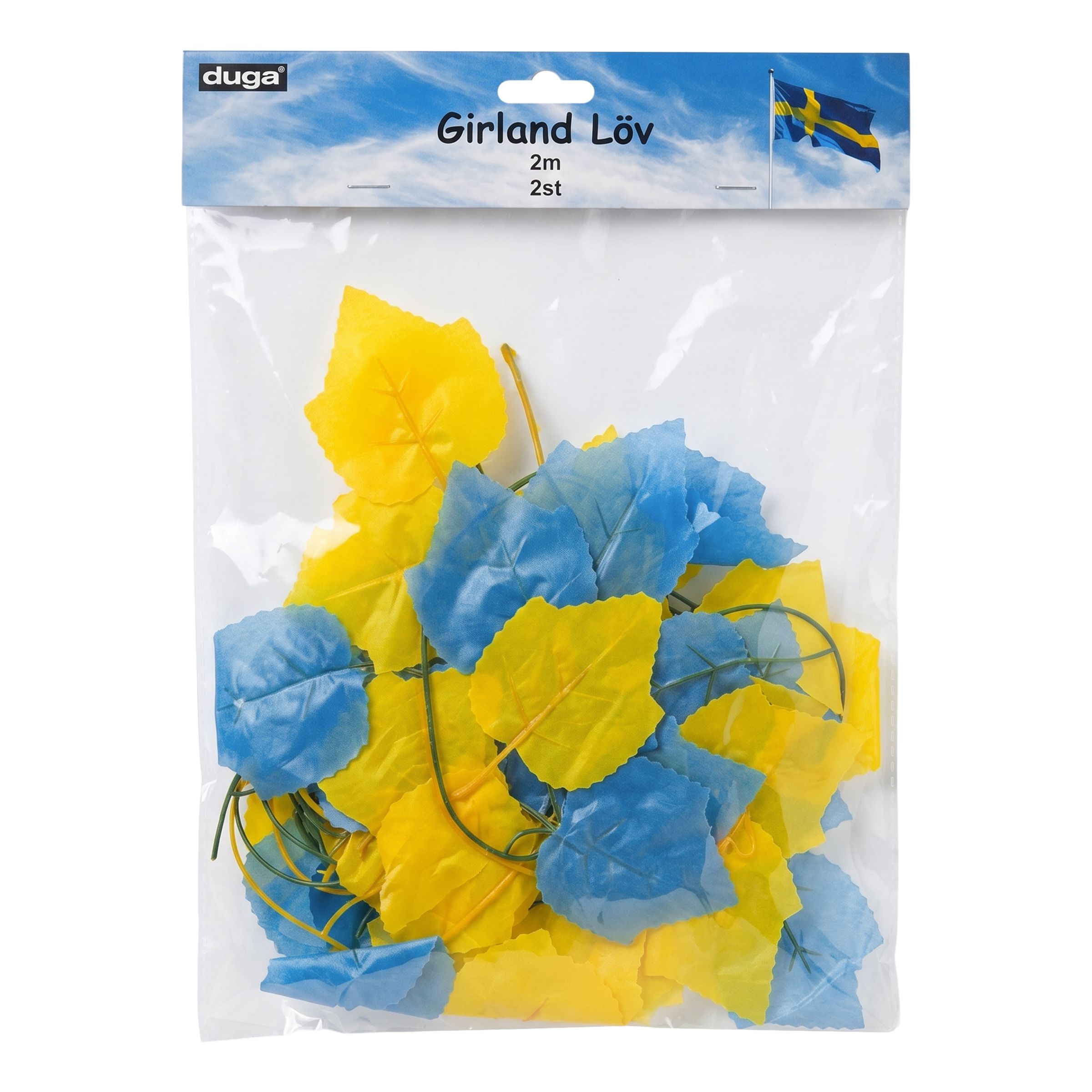 Girlanger Löv Blå/Gul | Hem - Festartiklar - Festdekoration - Girlanger | Maskeradspecialisten