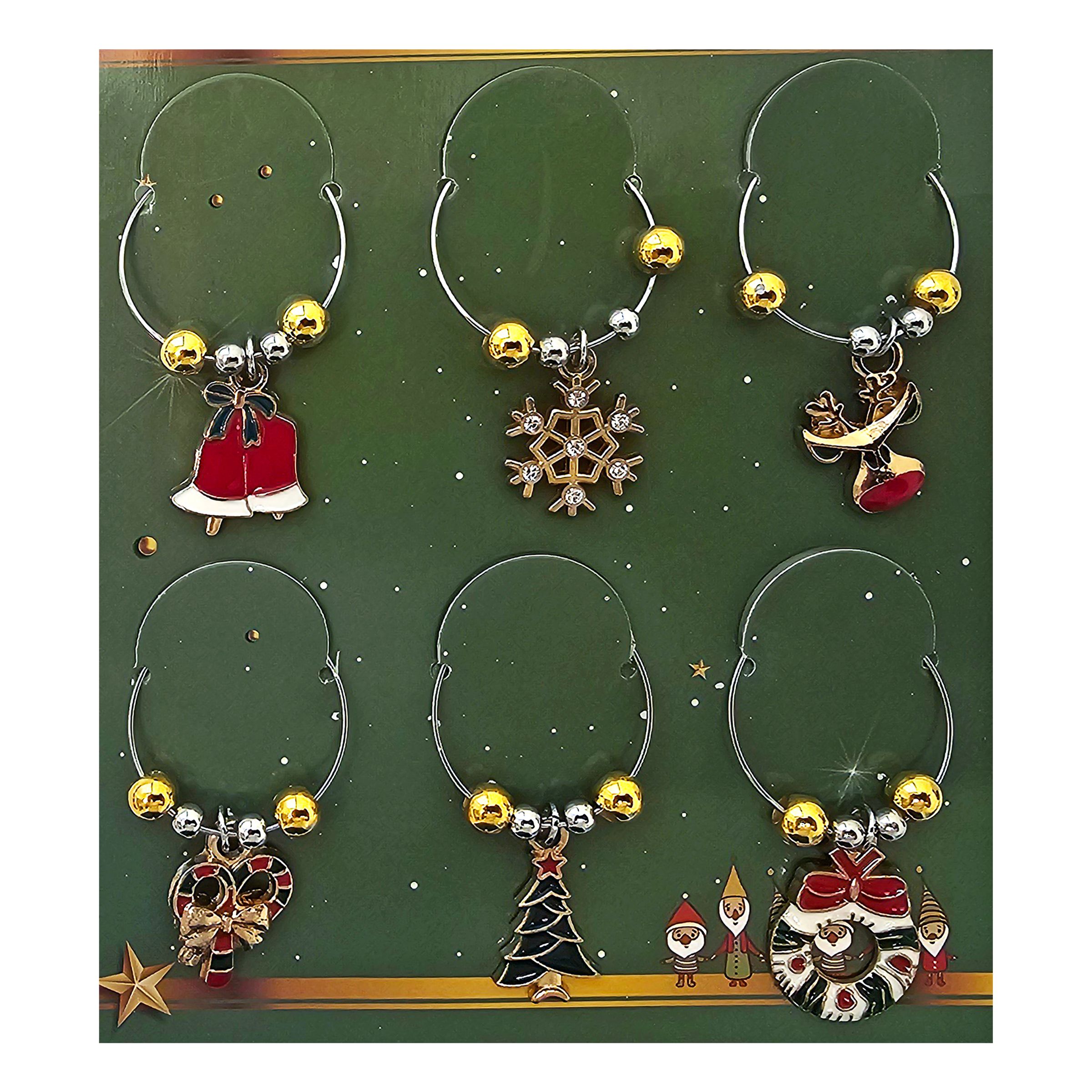 Glasmarkör Vinglas Jul Metall | Hem - Teman - Högtider - Jul - Juldukning | Pryloteket