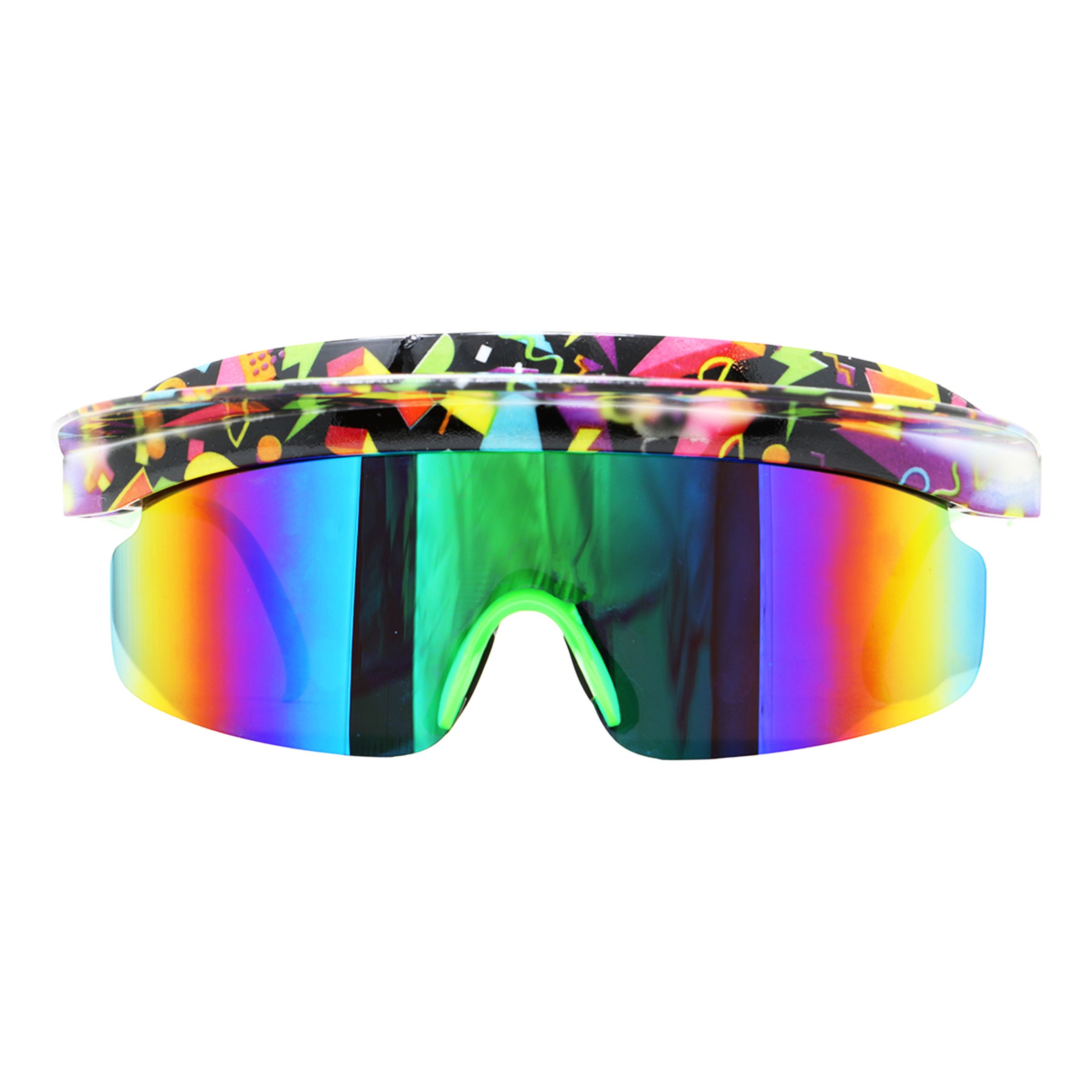 Glasögon 80s Svart/Lila - One size | Hem - Maskerad - Tillbehör - Maskeradaccessoarer | Pryloteket