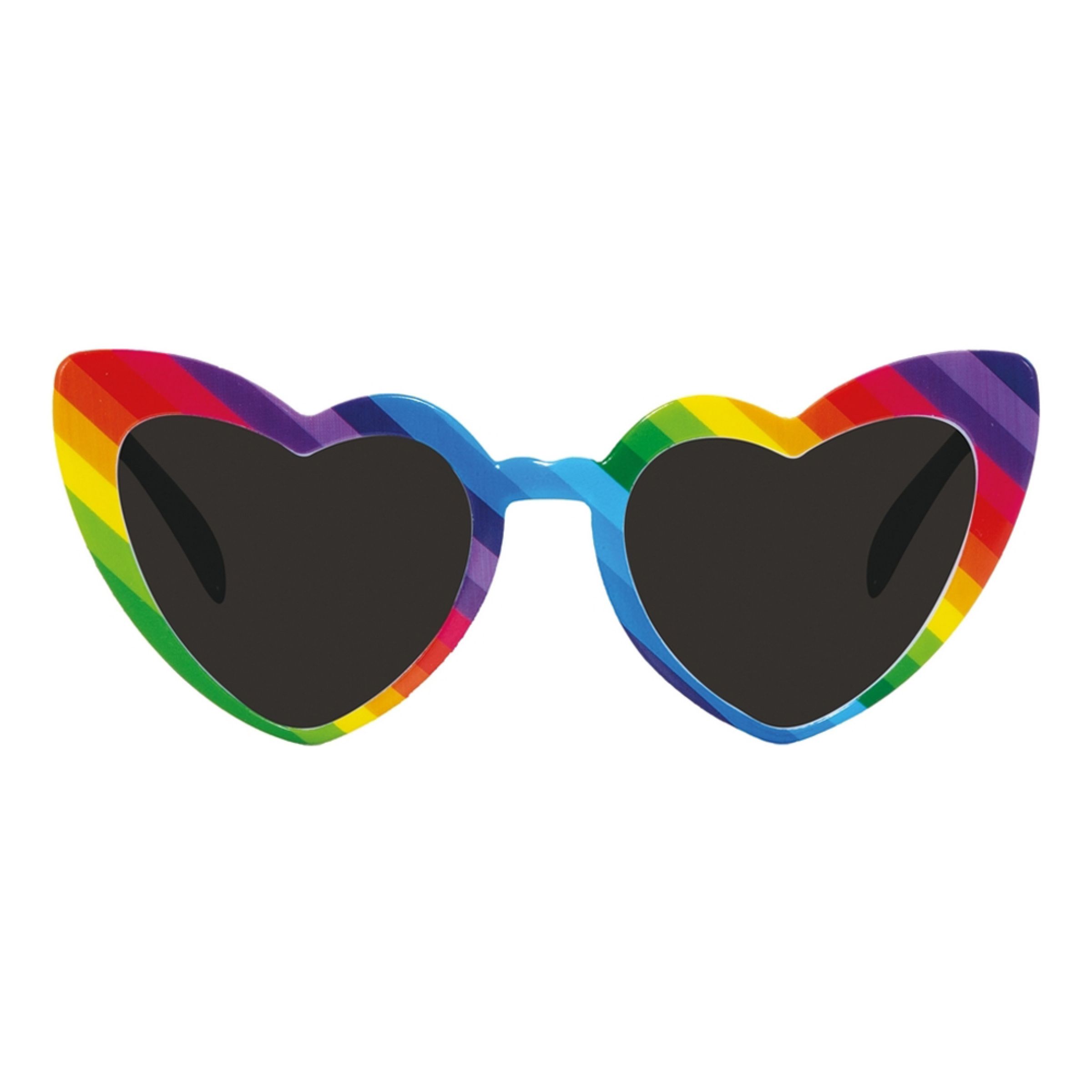 Glasögon Hjärta Flerfärgad - One size | Hem - Maskerad - Tillbehör - Glasögon | Pryloteket