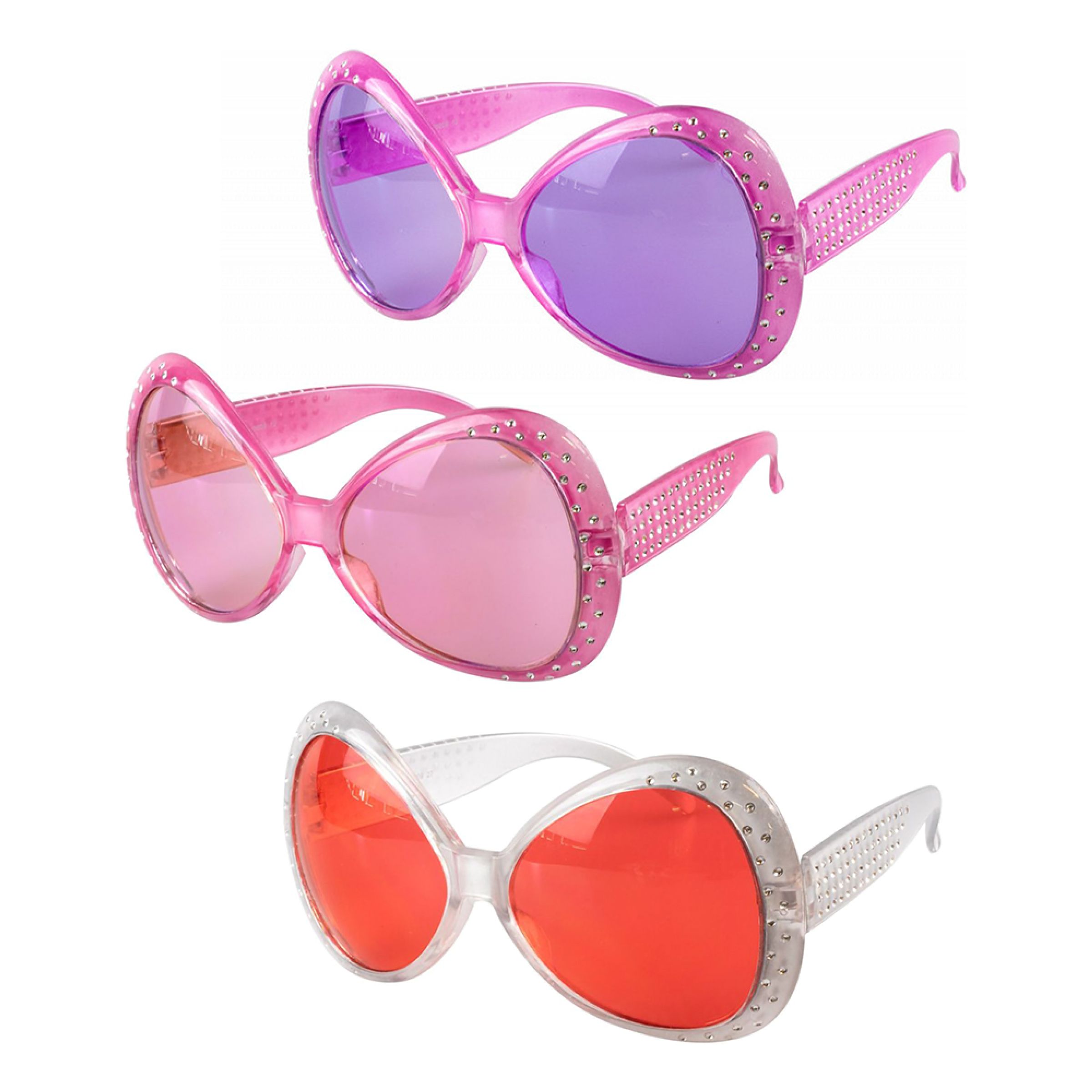 Glasögon med Strass - Lila | Hem - Maskerad - Tillbehör - Maskeradaccessoarer | Pryloteket