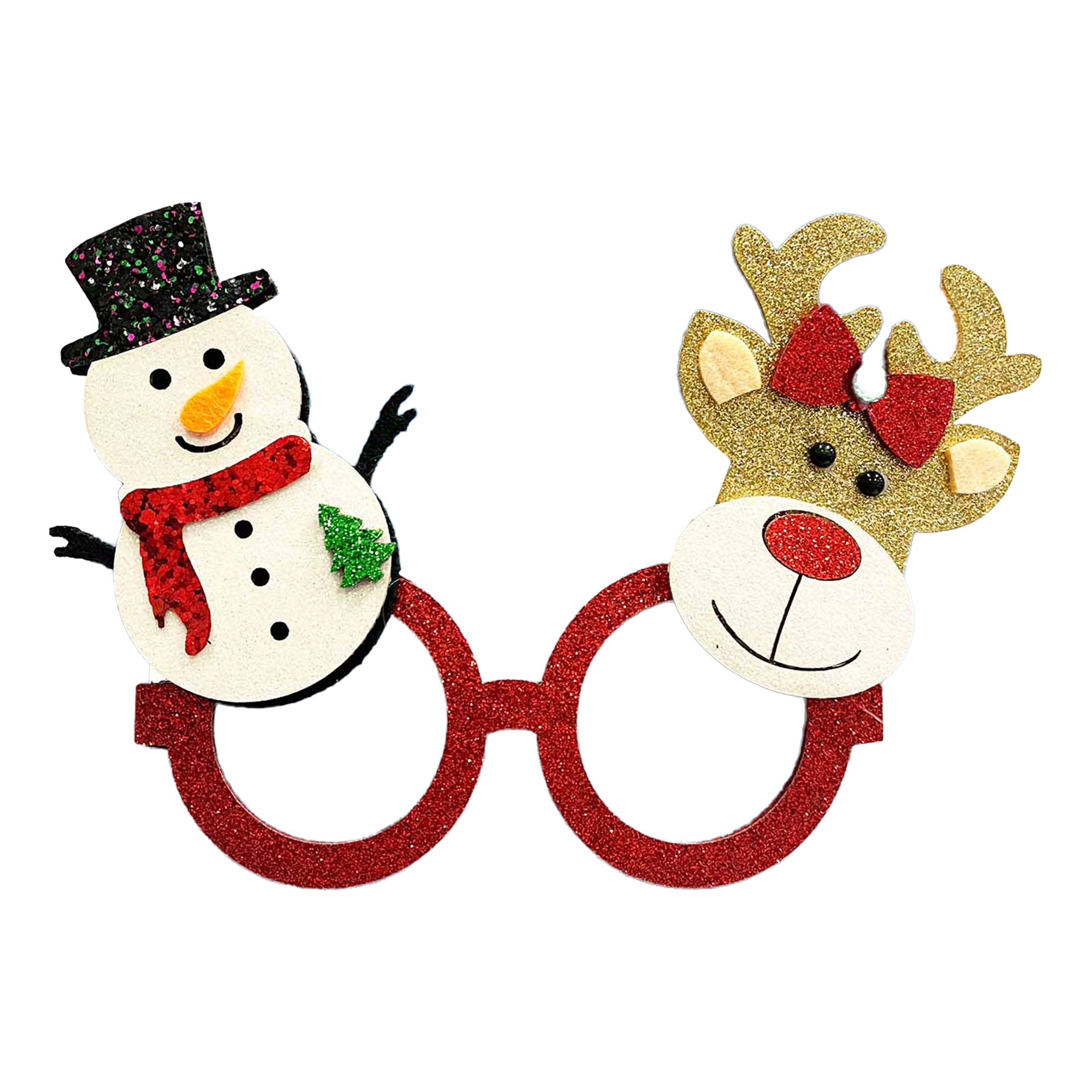 Glasögon Snögubbe och Ren - One size | Hem - Maskerad - Tillbehör - Glasögon | Party Outlet
