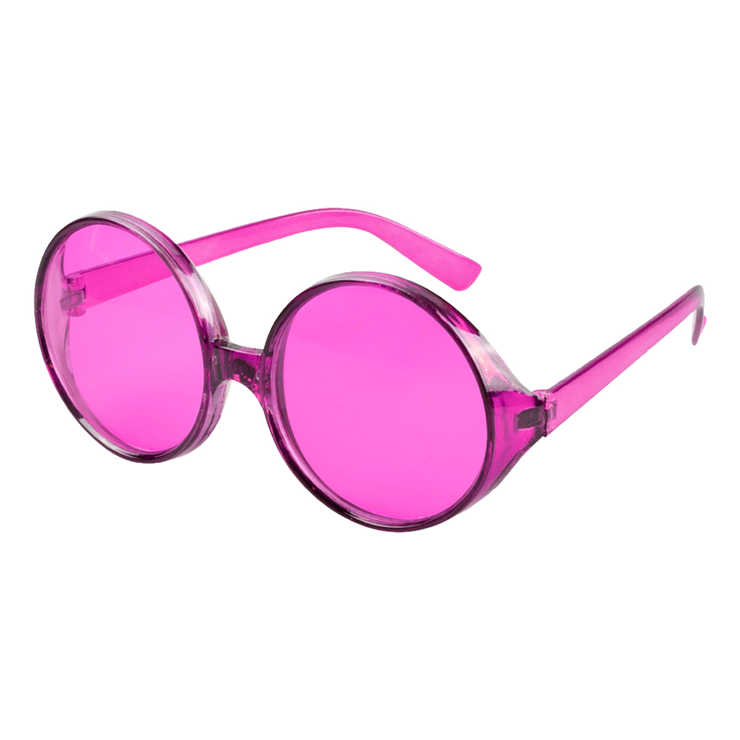 Glasögon Transparenta Runda - Neon Rosa