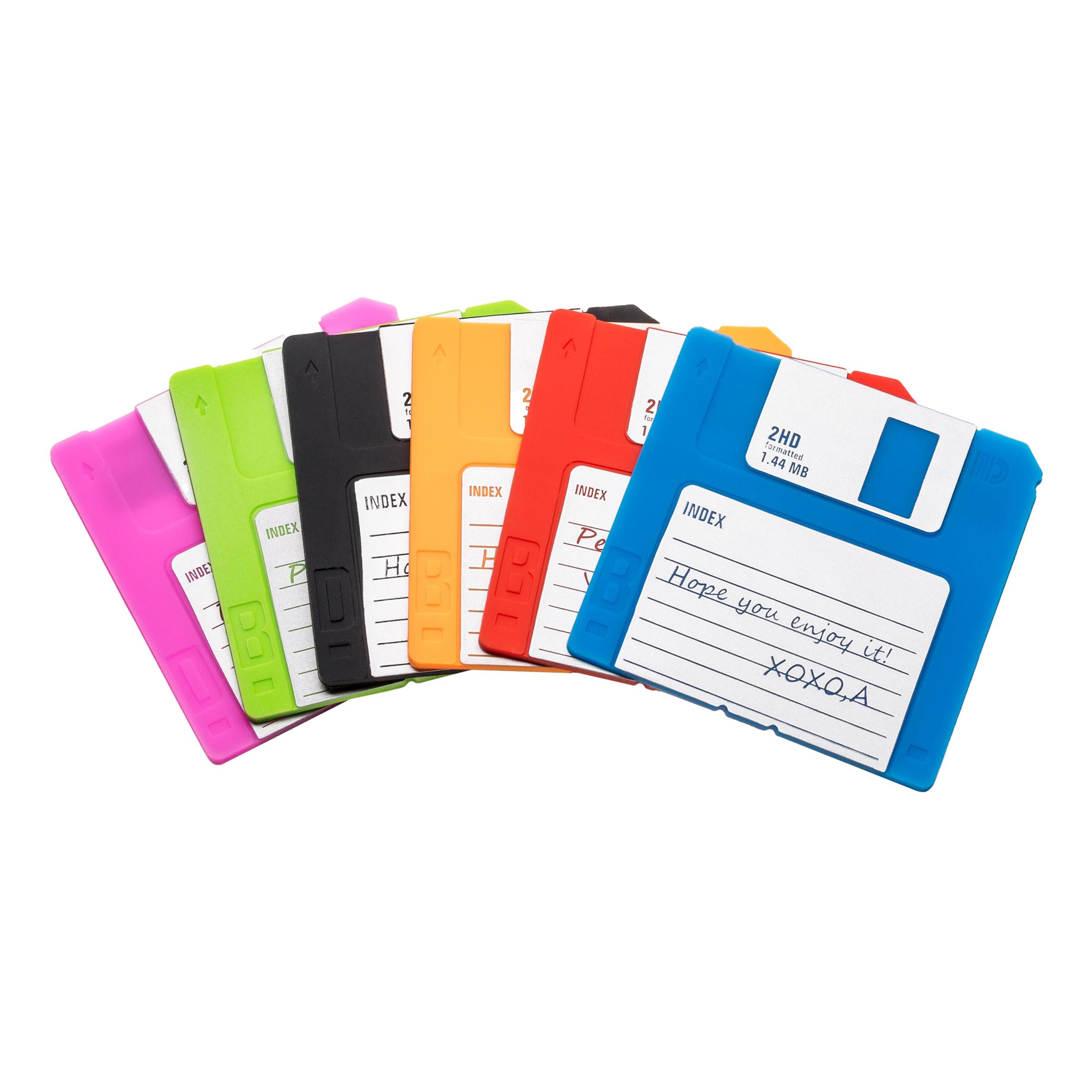 Glasbrikker Diskette - 6-pak