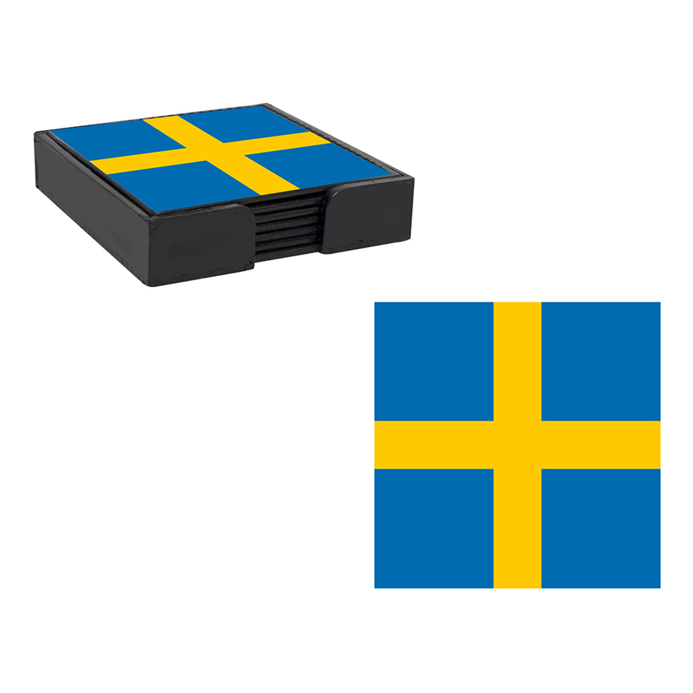 Glasunderlägg Sverige - 4-pack