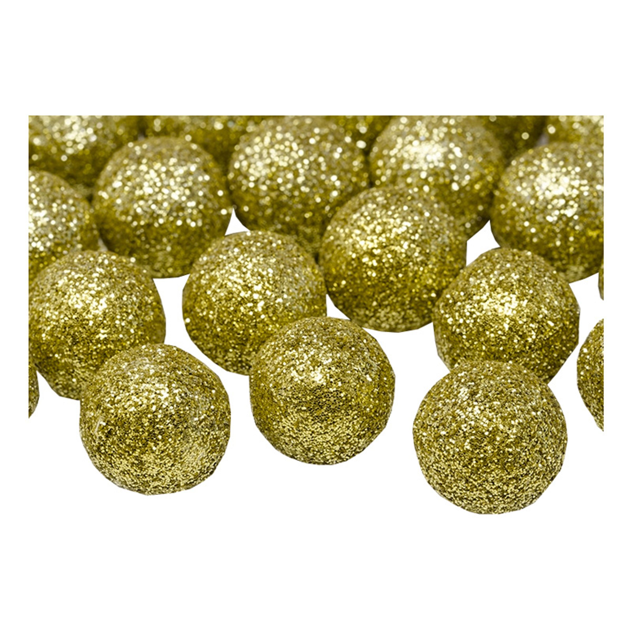 Glitterbollar Guld - 25-pack
