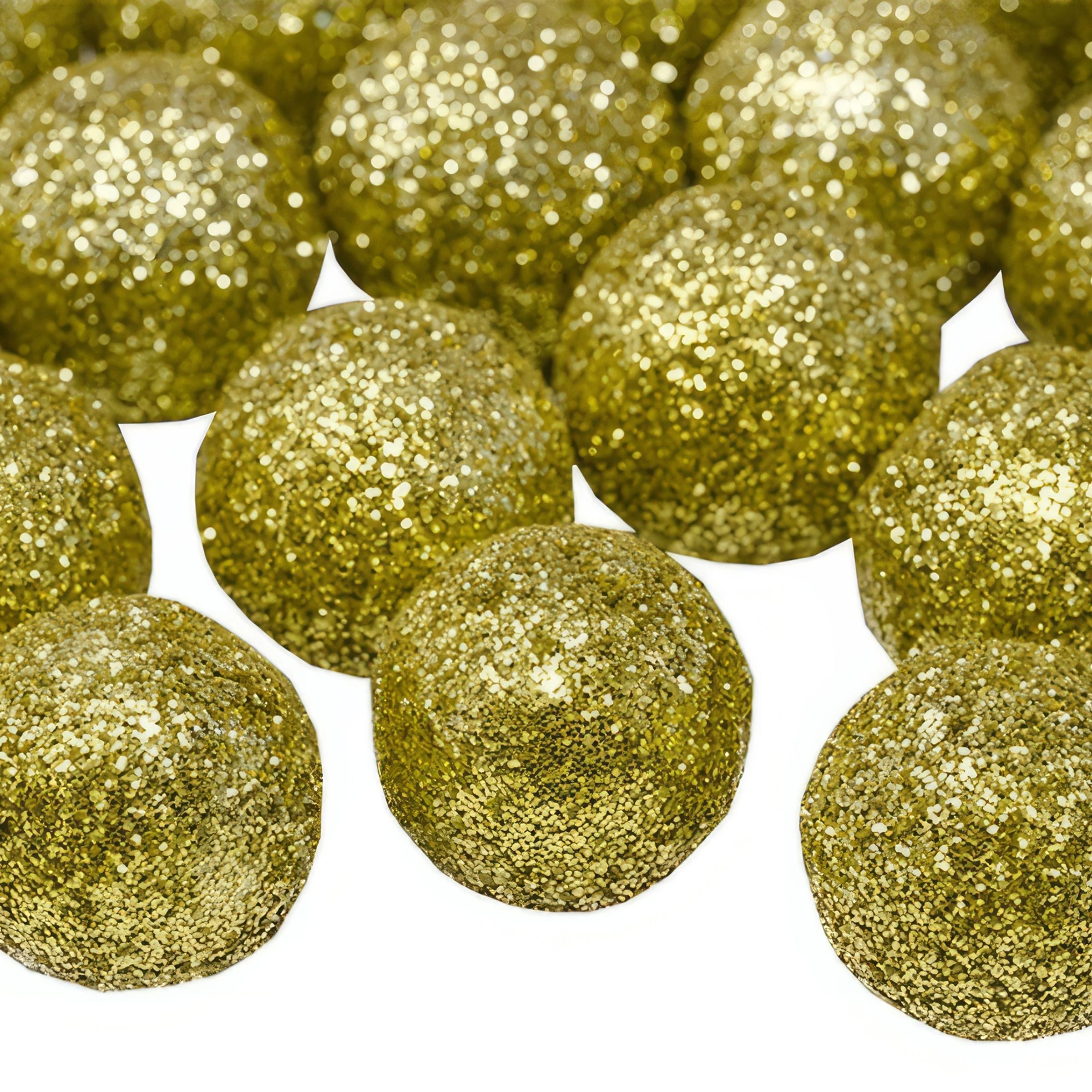 Glitterbollar Guld - 25-pack