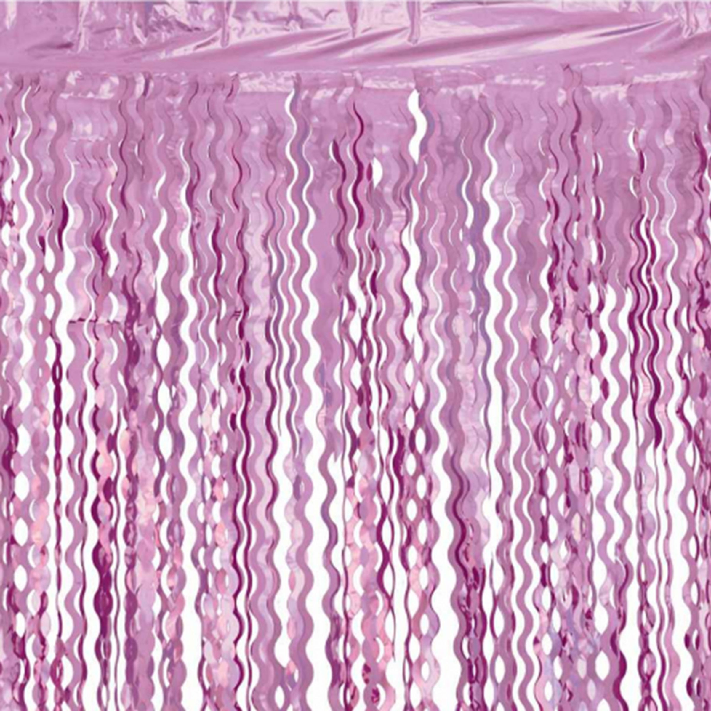 Glitterdraperi Swirls Rosa Metallic