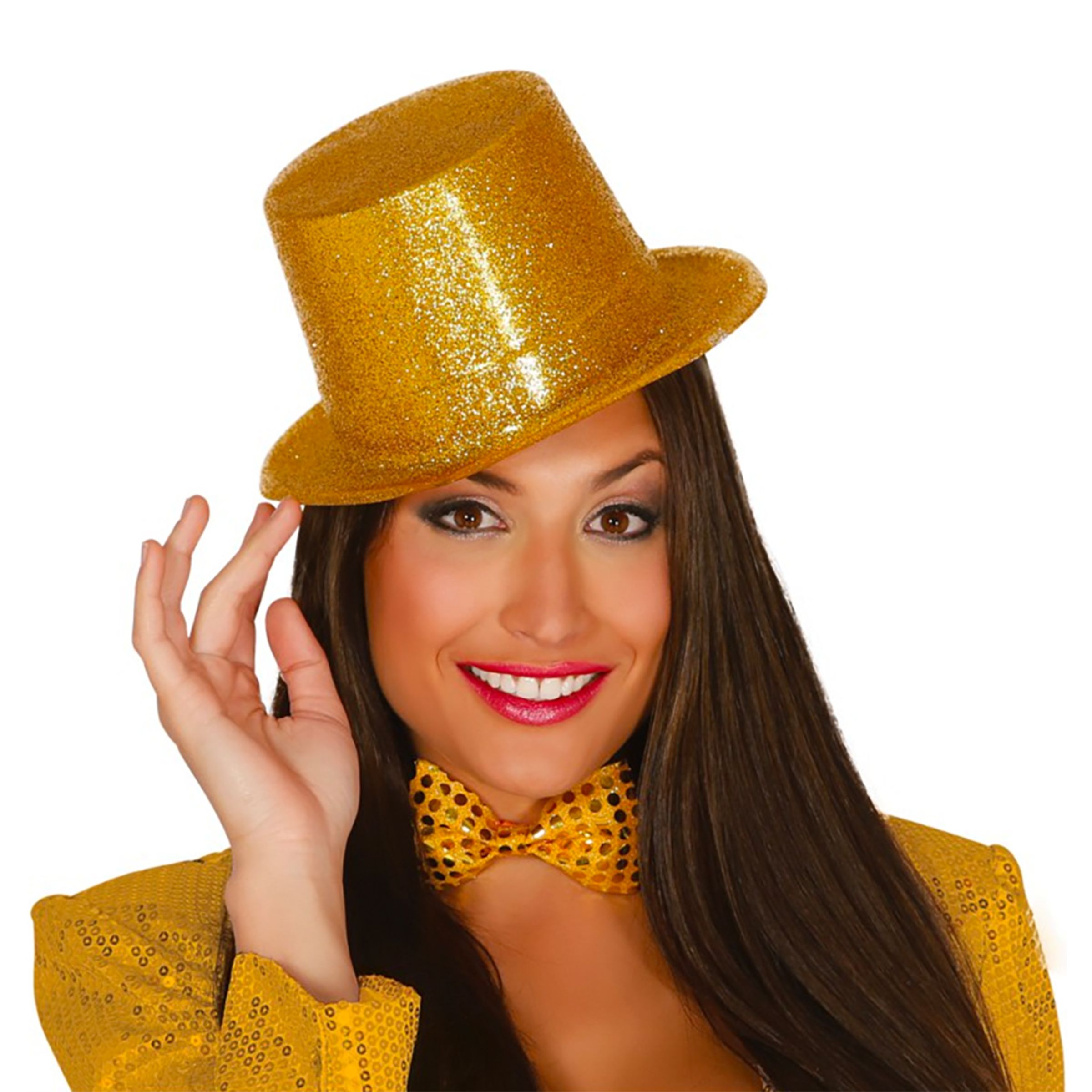 Läs mer om Glittrig Hatt Guld - One size