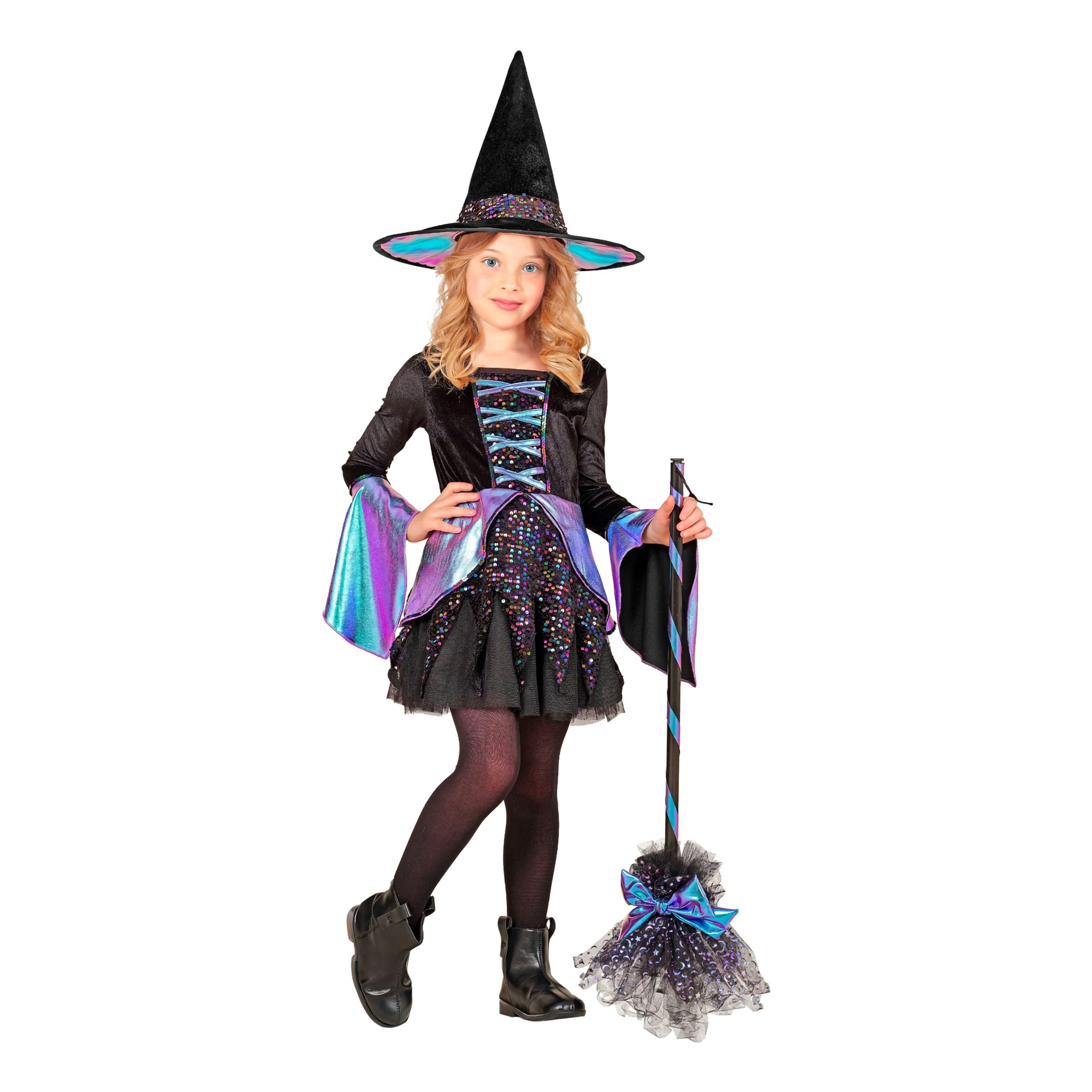 Glittrig Häxa Barn Maskeraddräkt - X-Large | Hem - Maskerad - Maskeraddräkter - Barndräkter | Party Outlet