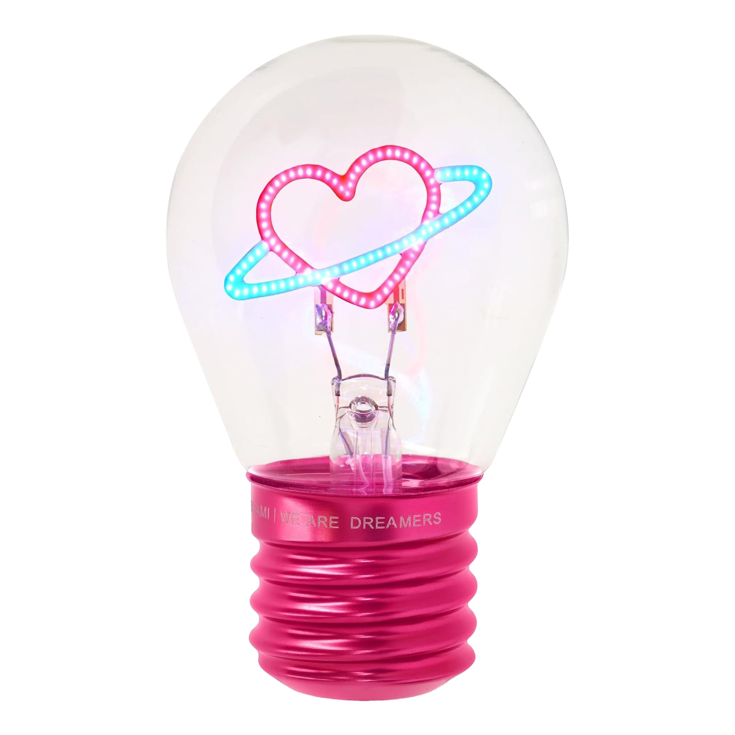 Glödlampsformad Bordslampa Planet Heart | Hem - Roliga Prylar - Hem & Hushåll - Barnrumsinredning | Party Outlet