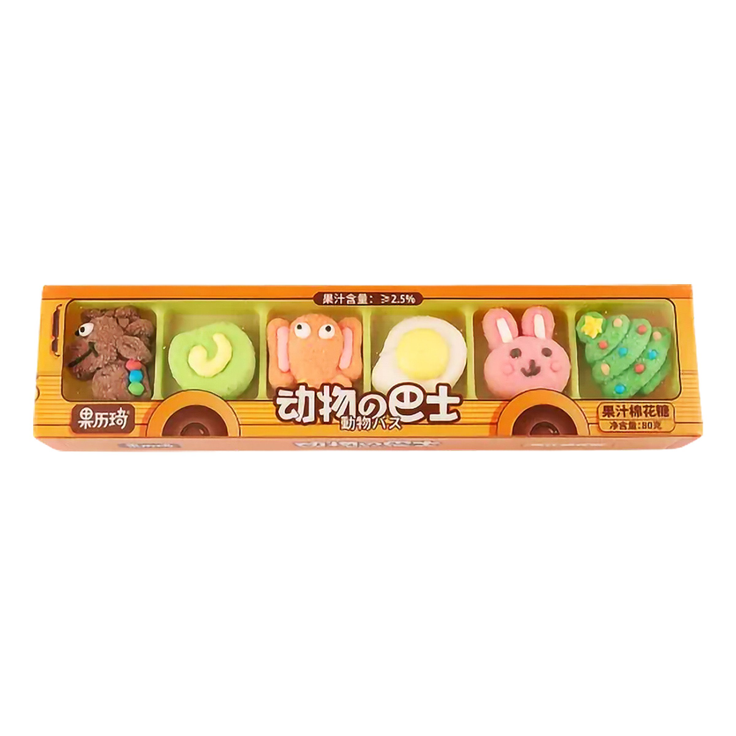 GLQ Marshmallow Forest Animals in Bus - 80 g | Hem - Godis & Läsk - Godis - Skumgodis | Pryloteket