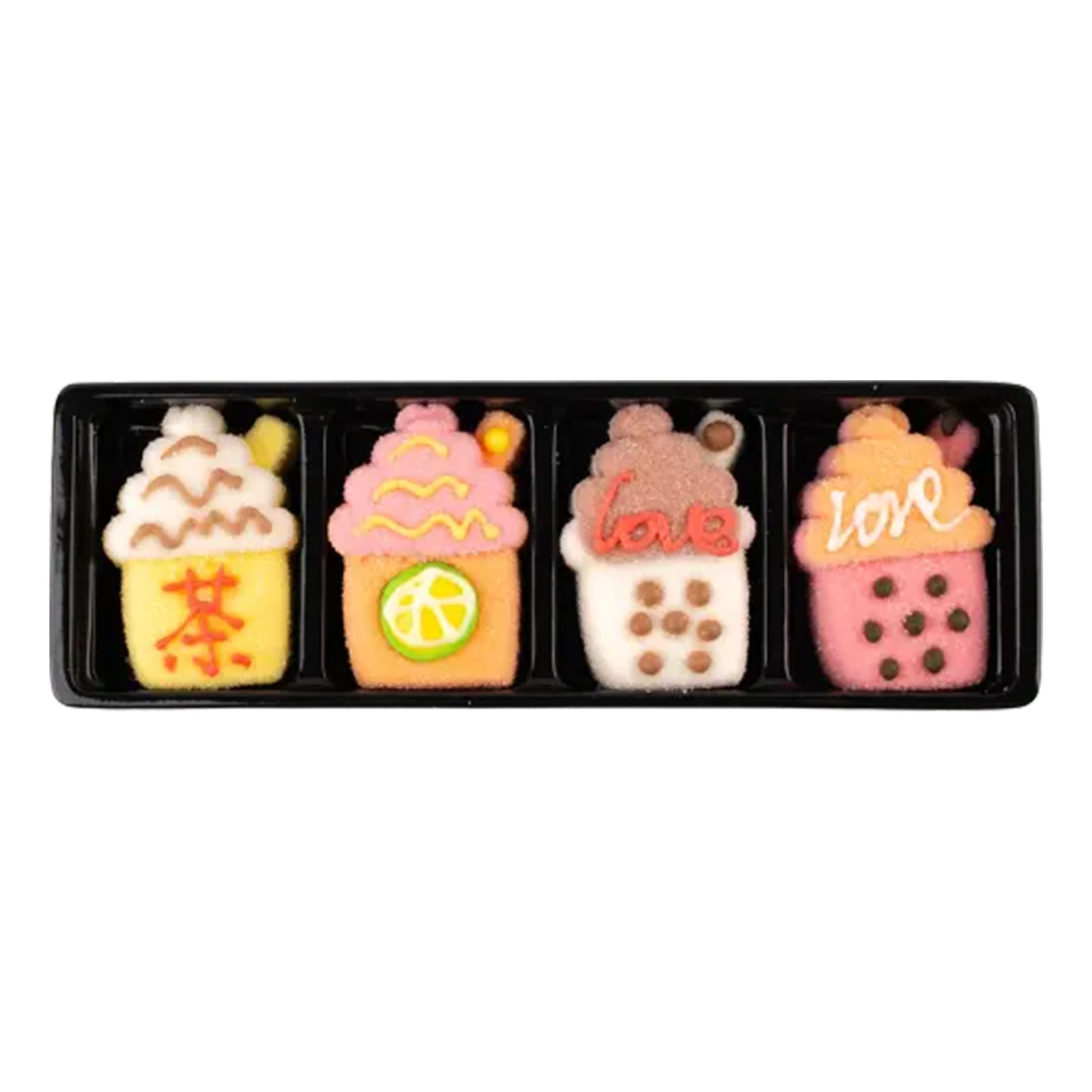 GLQ Marshmallow Milk Tea Figur - 80 g | Hem - Godis & Läsk - Godis - Skumgodis | Pryloteket