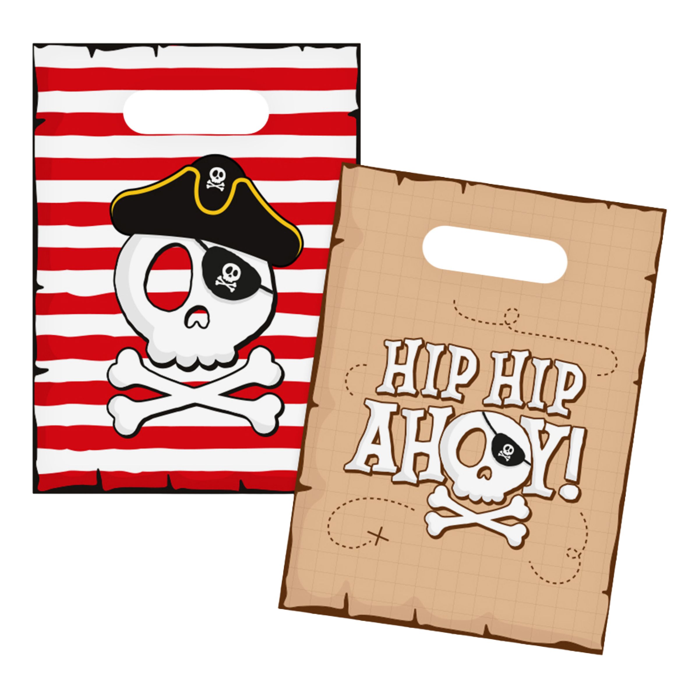 Godispåsar Pirat Hip Hip Ahoy - 6-pack | Hem - Godis & Läsk - Godis - Godispåsar | Maskeradspecialisten