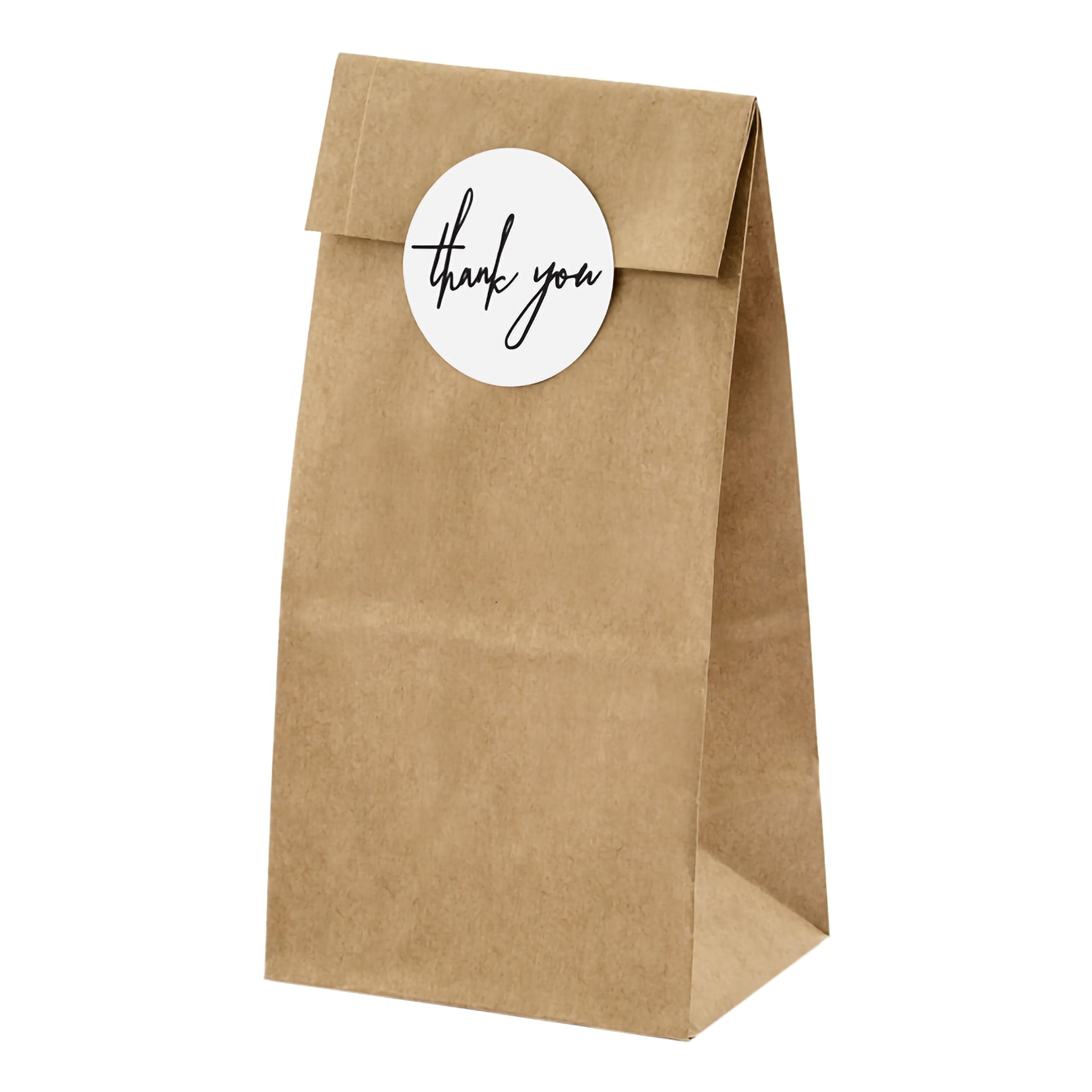 Godispåsar Thank You Natur - 6-pack | Hem - Festartiklar - Presentinslagning - Presentpåsar | Pryloteket