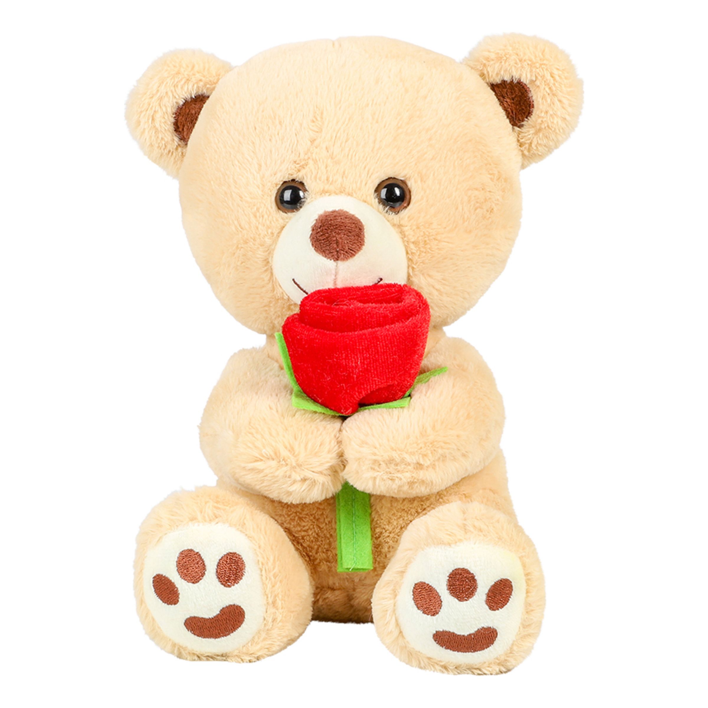 Gosedjur Nalle med Ros | Hem - Roliga Prylar - Hobby & Fritid - Samlarprylar - Gosedjur | Pryloteket