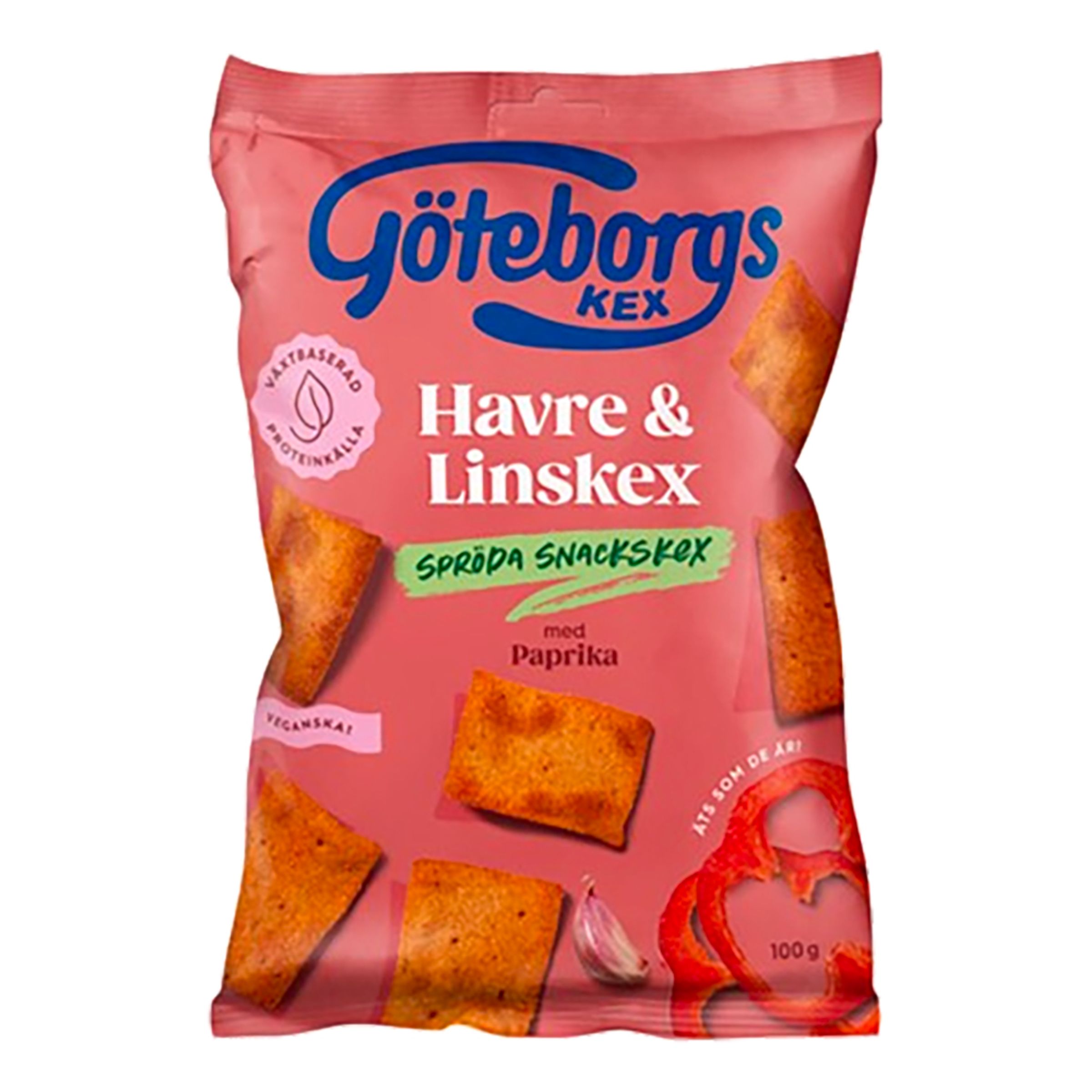 Läs mer om Göteborgs Kex Havre & Linskex Paprika - 100 gram