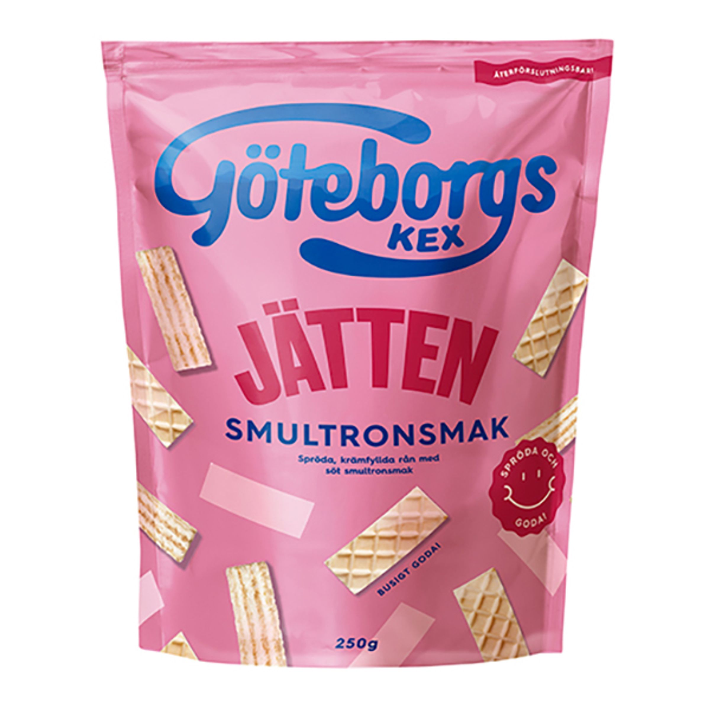 Läs mer om Göteborgskex Jätten Smultronsmak - 250 gram