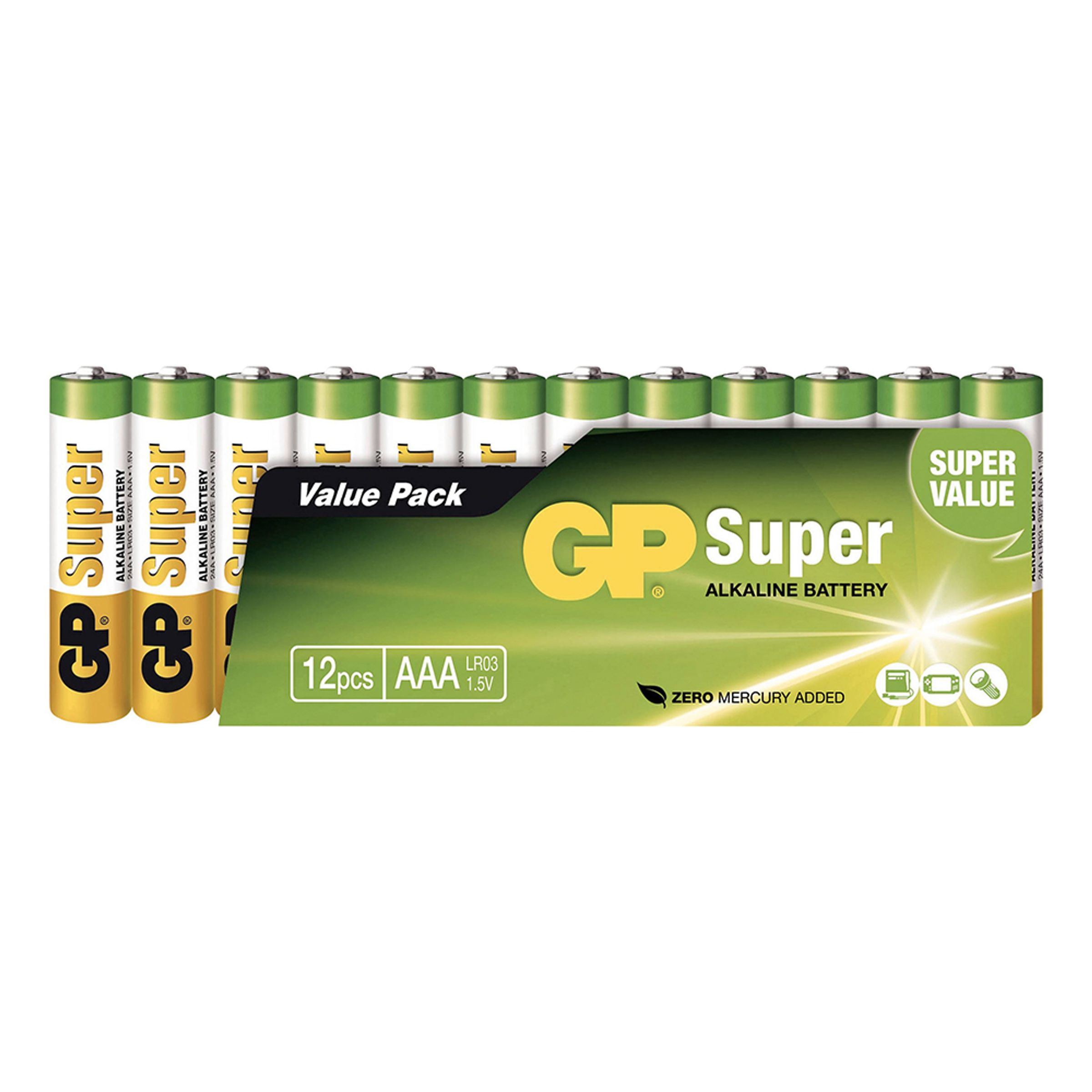 Läs mer om GP Super Alkaline Batterier - 12-pack AAA