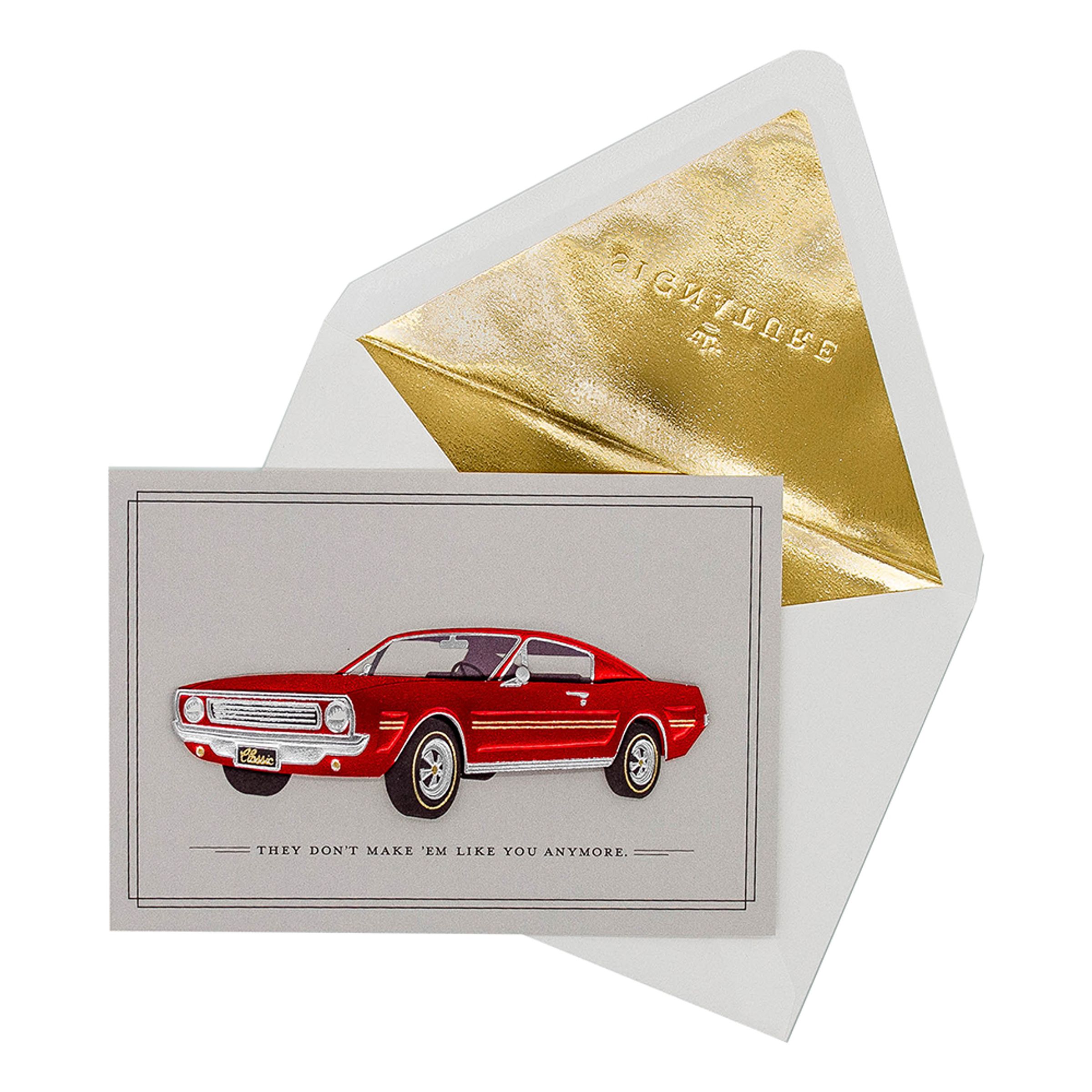 Läs mer om Gratulationskort Classic Car 3D