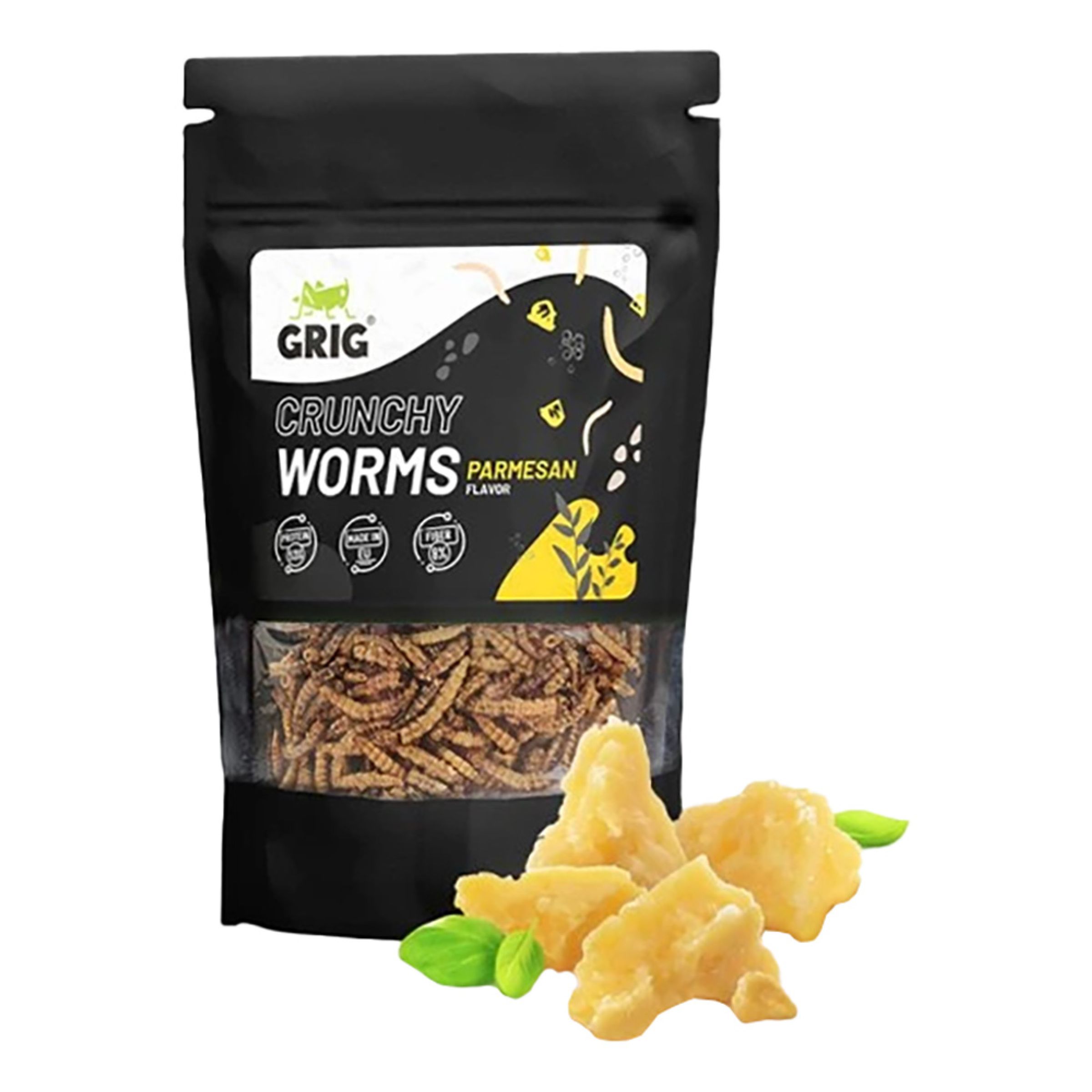 Grig Crunchy Worms Parmesan - 20 gram