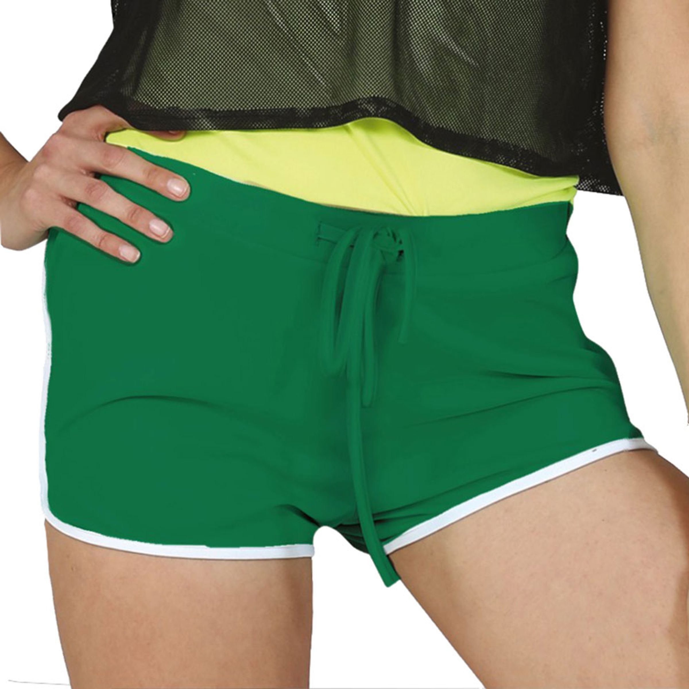 Läs mer om Gröna 80-tals Shorts - One size