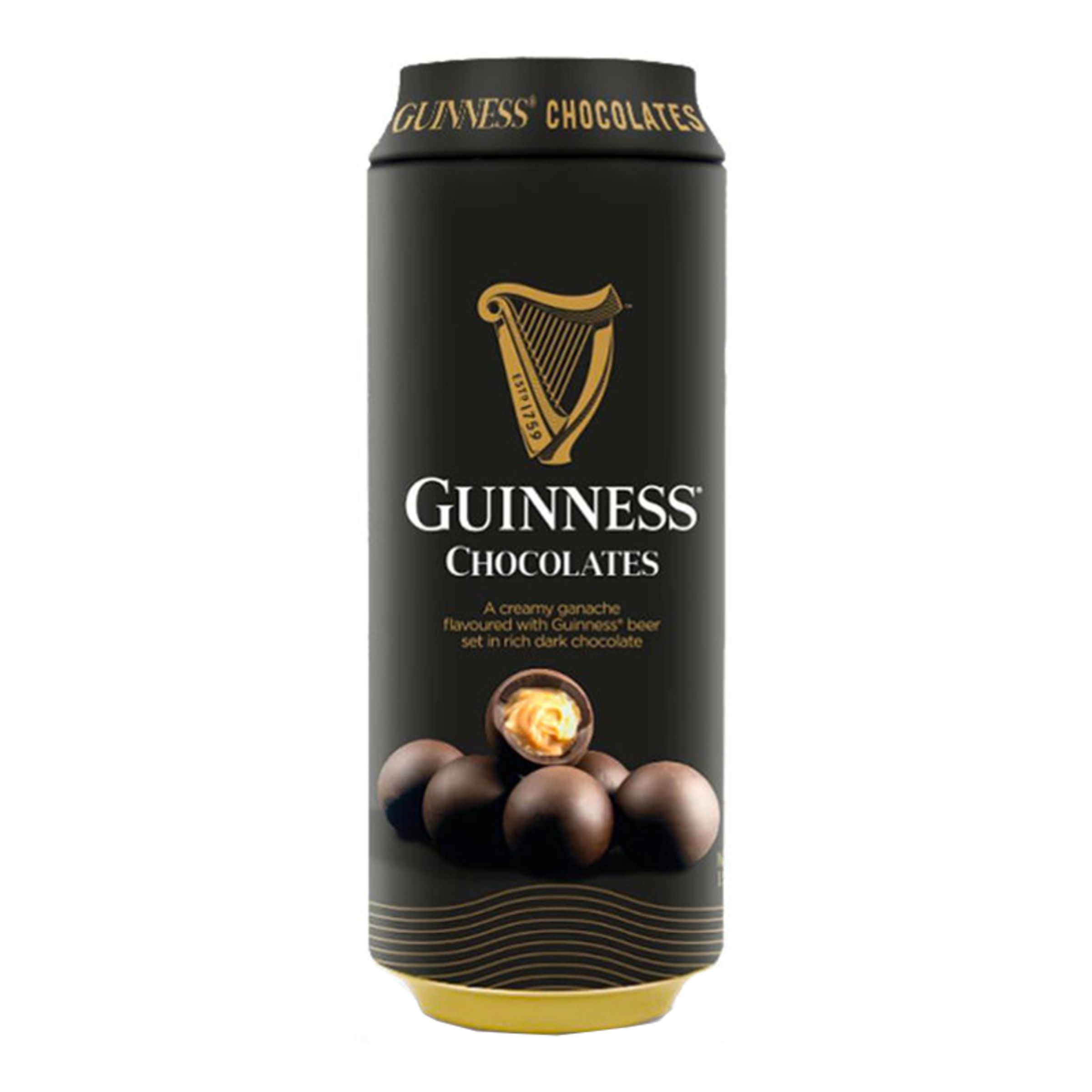 Läs mer om Guinness Chokladtryfflar i Burk - 125 gram