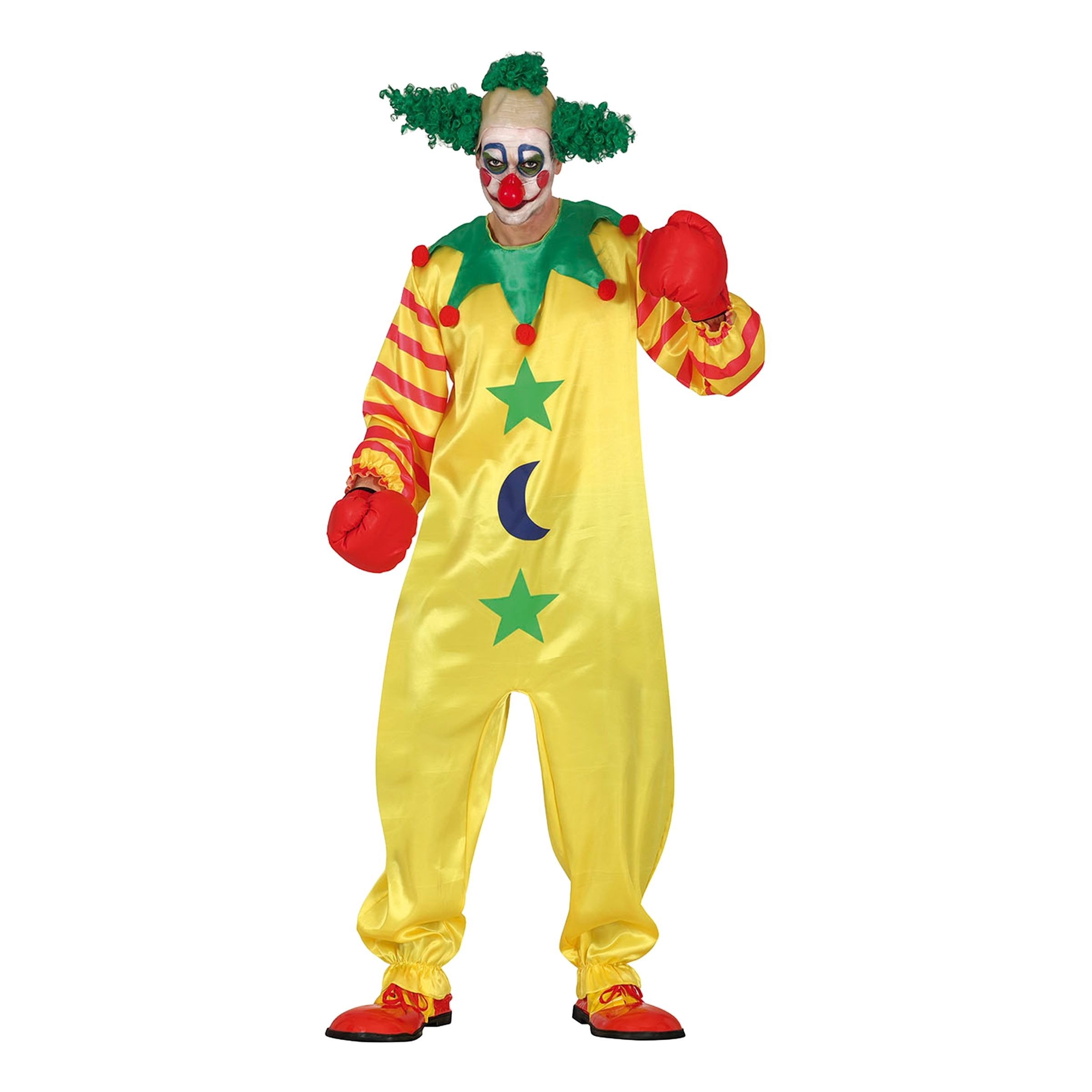 Läs mer om Gul Clown Maskeraddräkt - Large