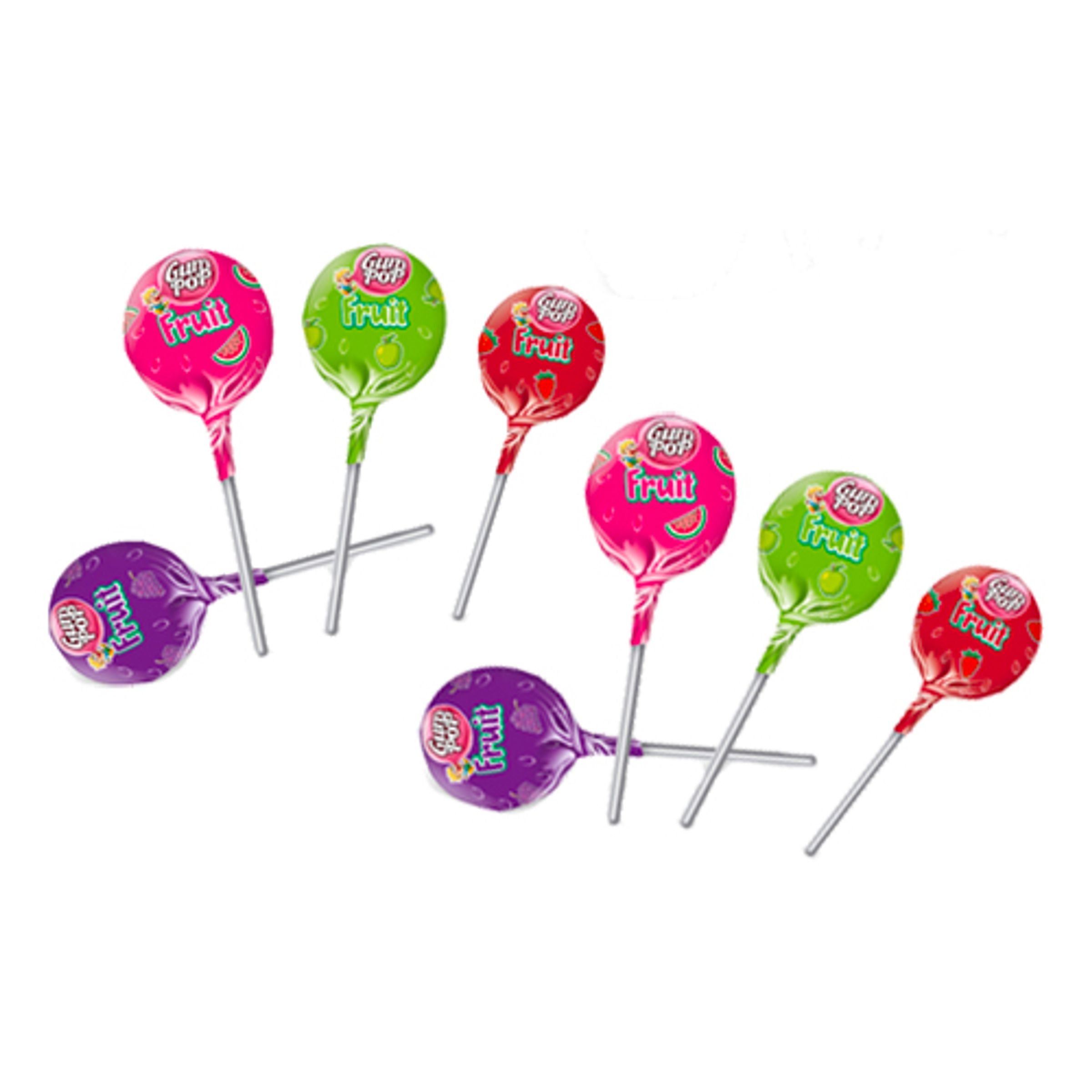 Gum Pop Fruktmix Klubbor - 860 gram