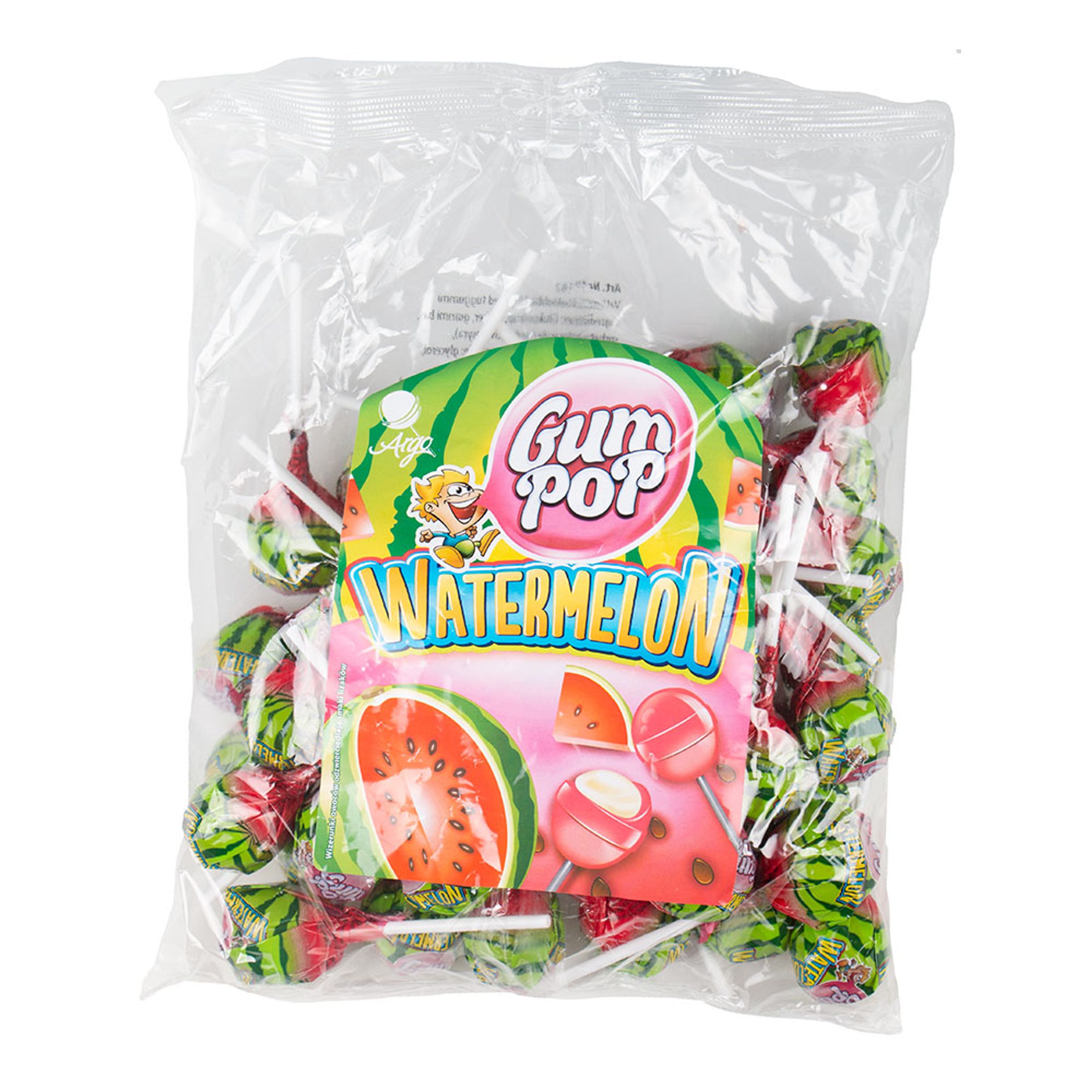 Läs mer om Gum Pop Vattenmelon Klubbor - 860 gram